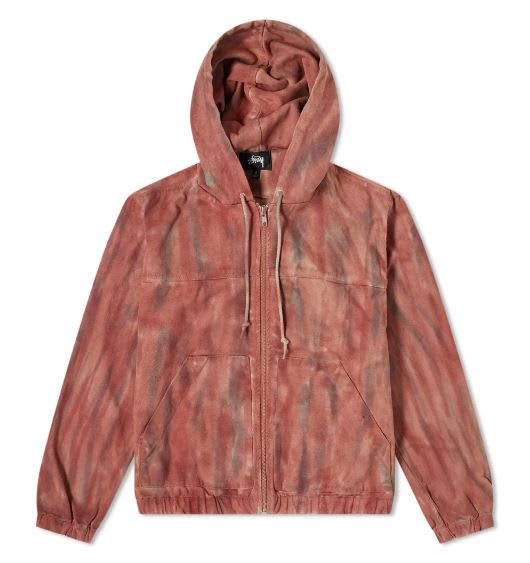 Shop Stussy Dyed Work Jacket In Rust