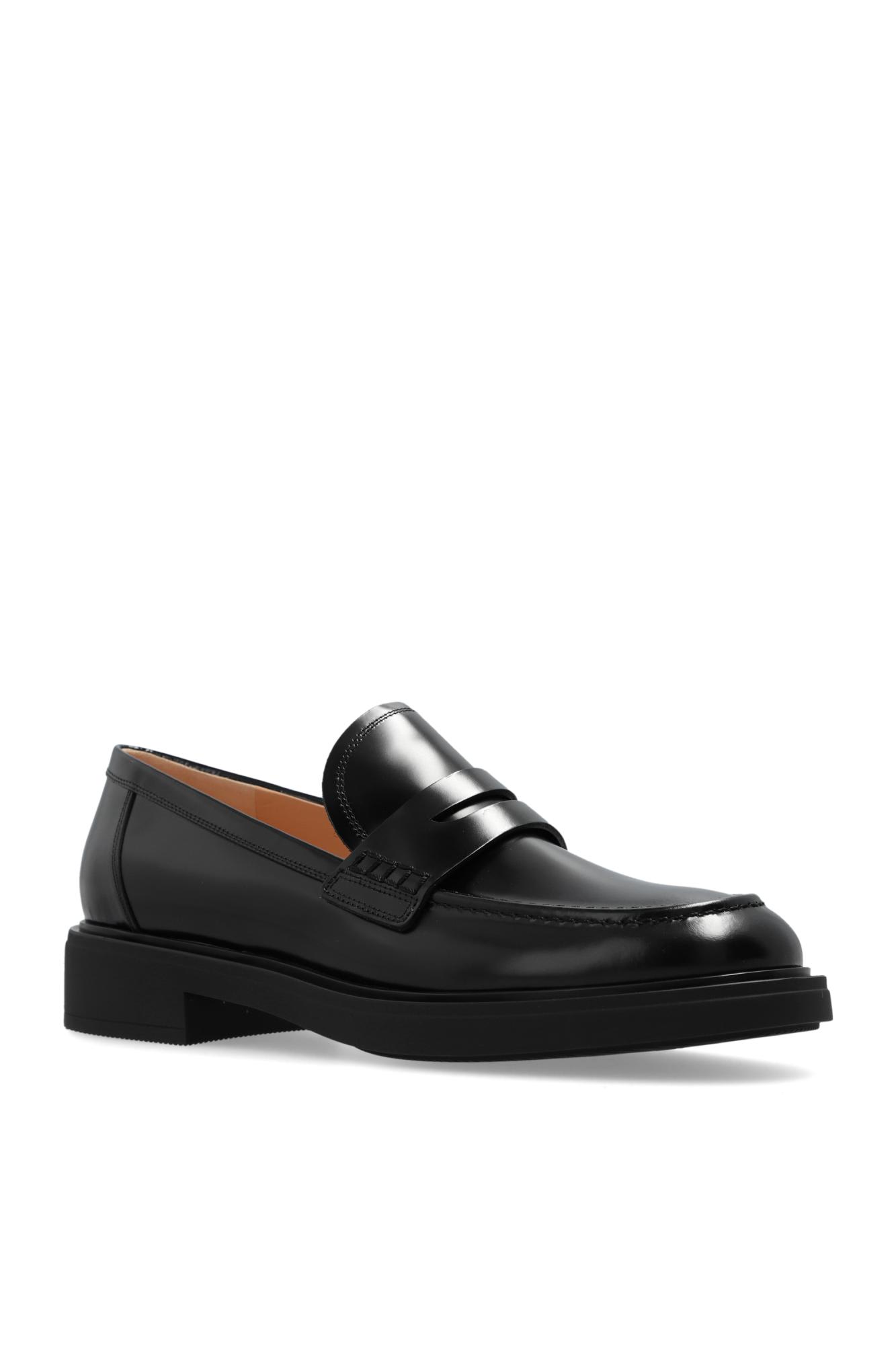 Shop Gianvito Rossi Shoes Harris Type Loafers In Nero