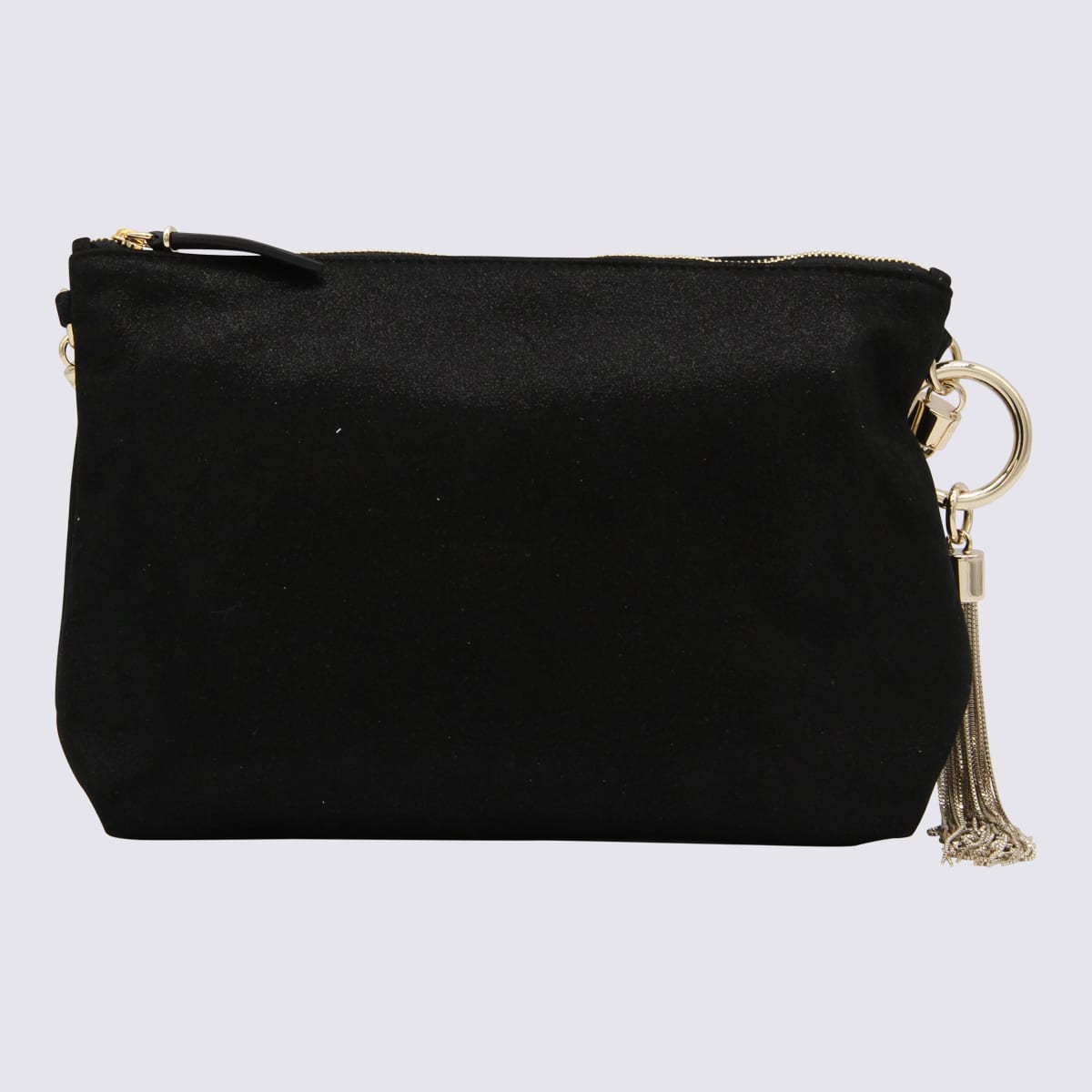 Shop Jimmy Choo Black Suede Callie Top Handle Bag