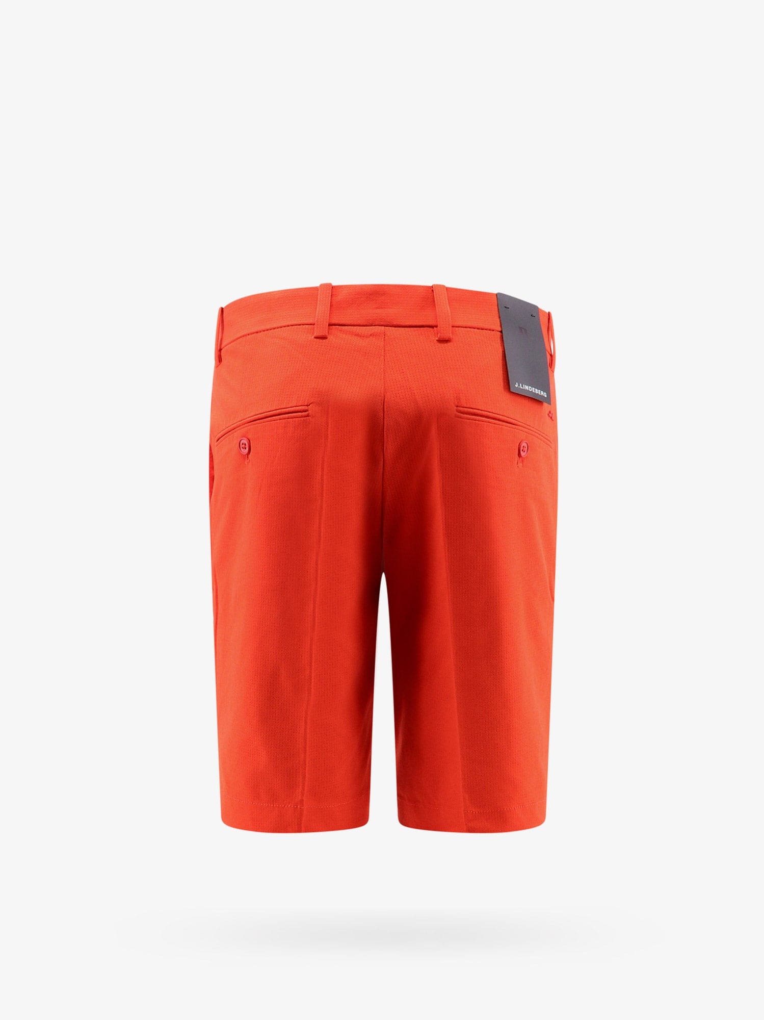 Shop J. Lindeberg Technical Fabric Bermuda Shorts With Logo Print In Red