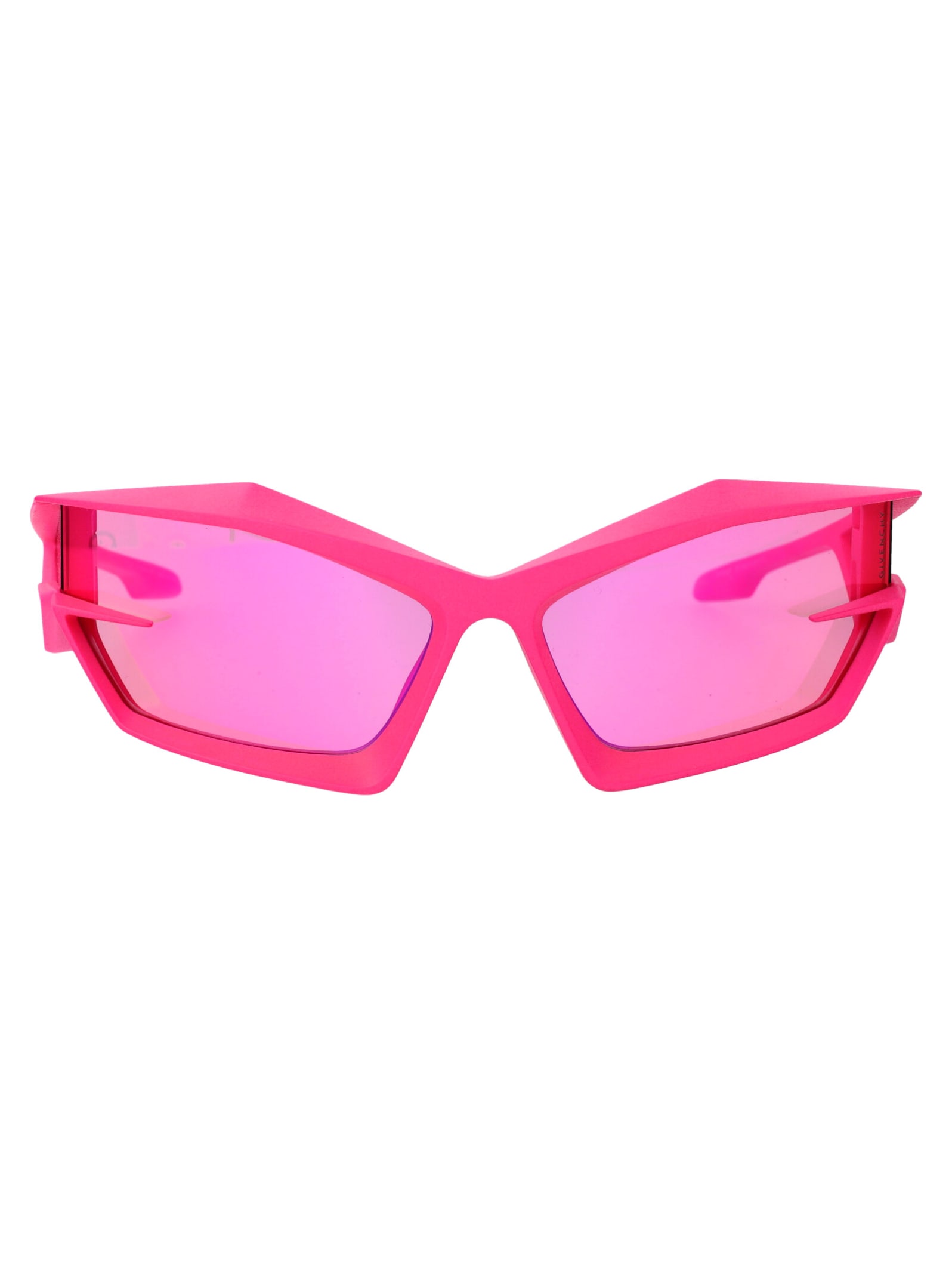 Shop Givenchy Giv Cut Sunglasses In 73y Matte Pink / Violet