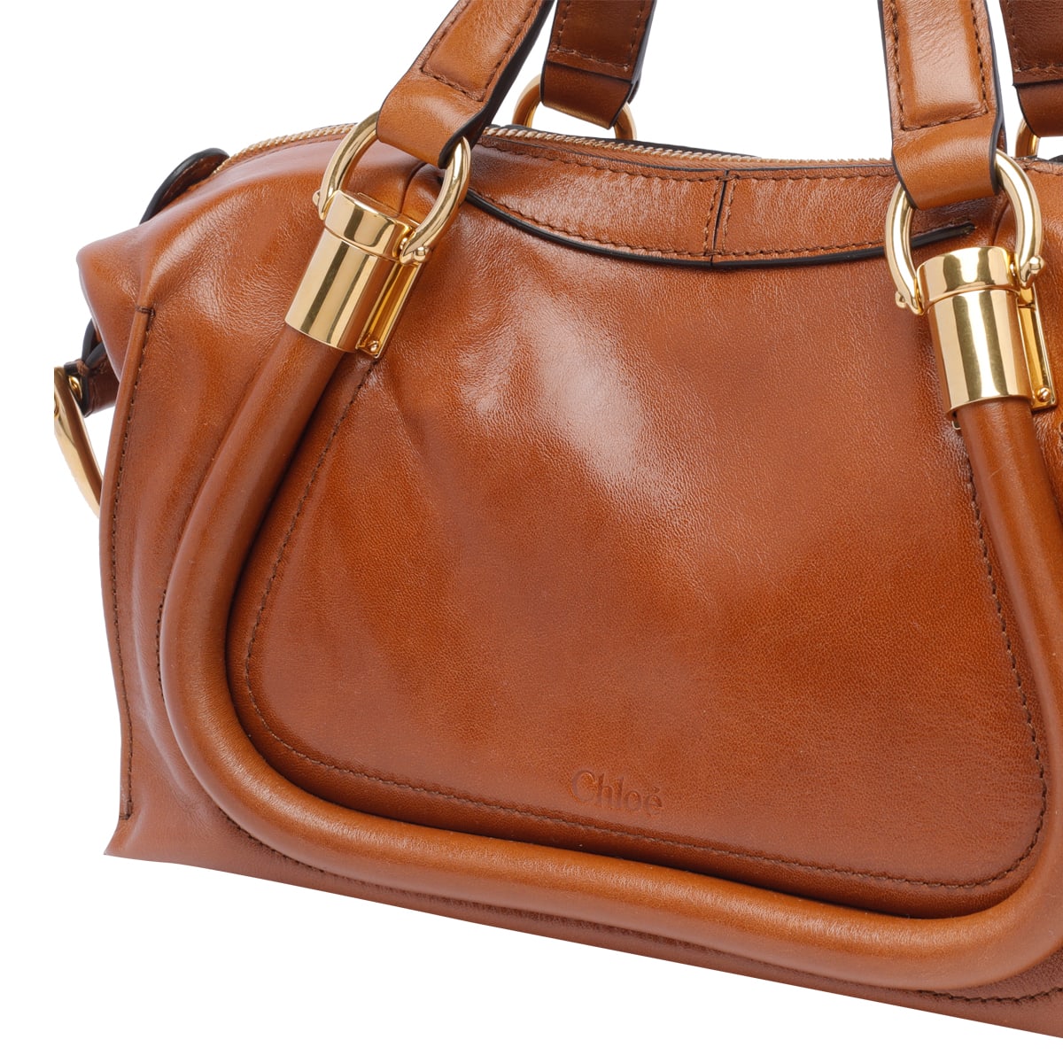 Shop Chloé Small Paraty 24 Shoulder Bag In Brown