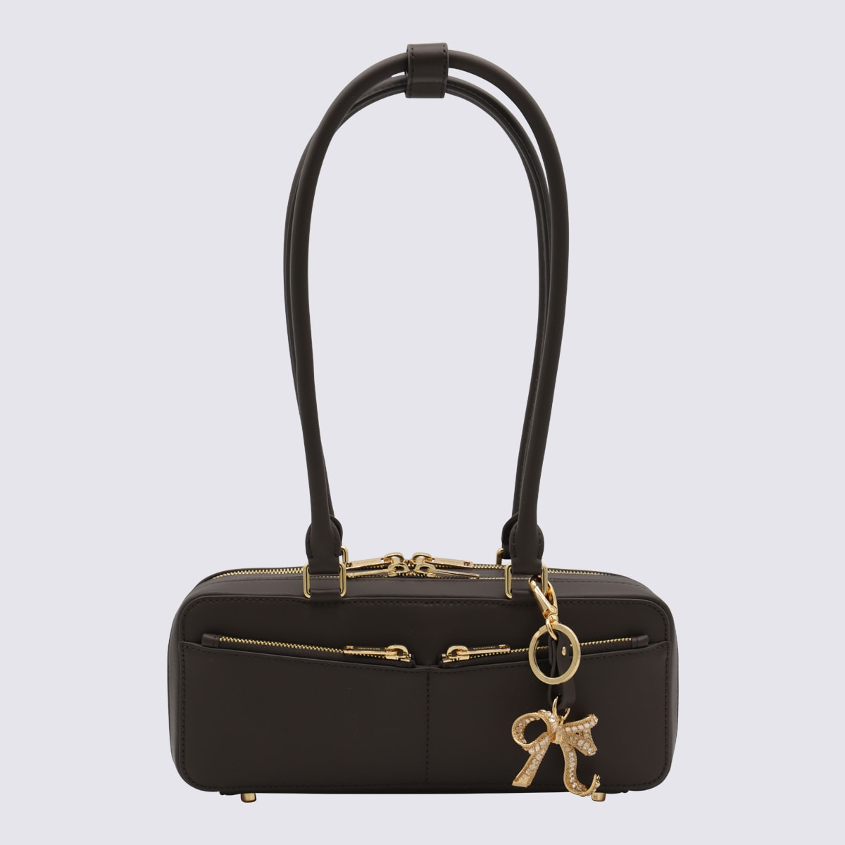 Brown Leather Top Handle Bag