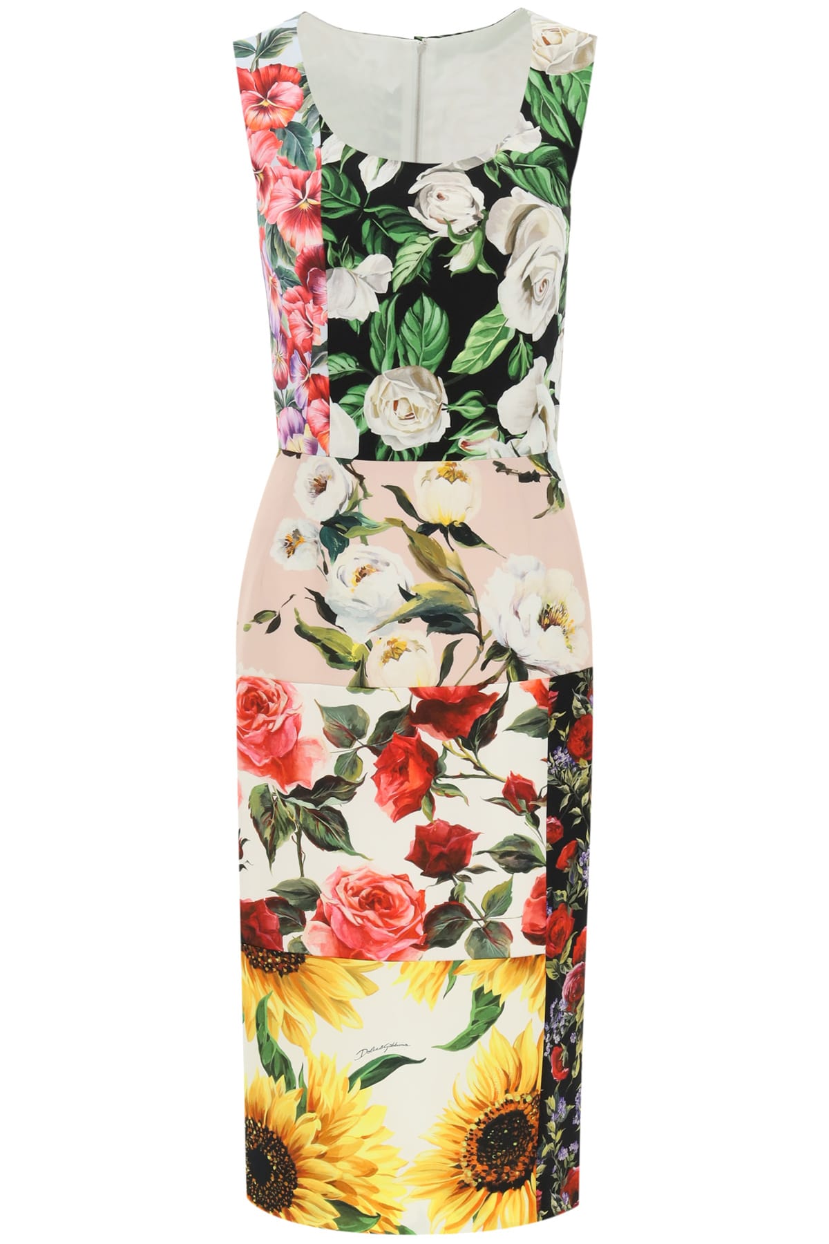 Dolce & Gabbana Patchwork Print Longuette Dress