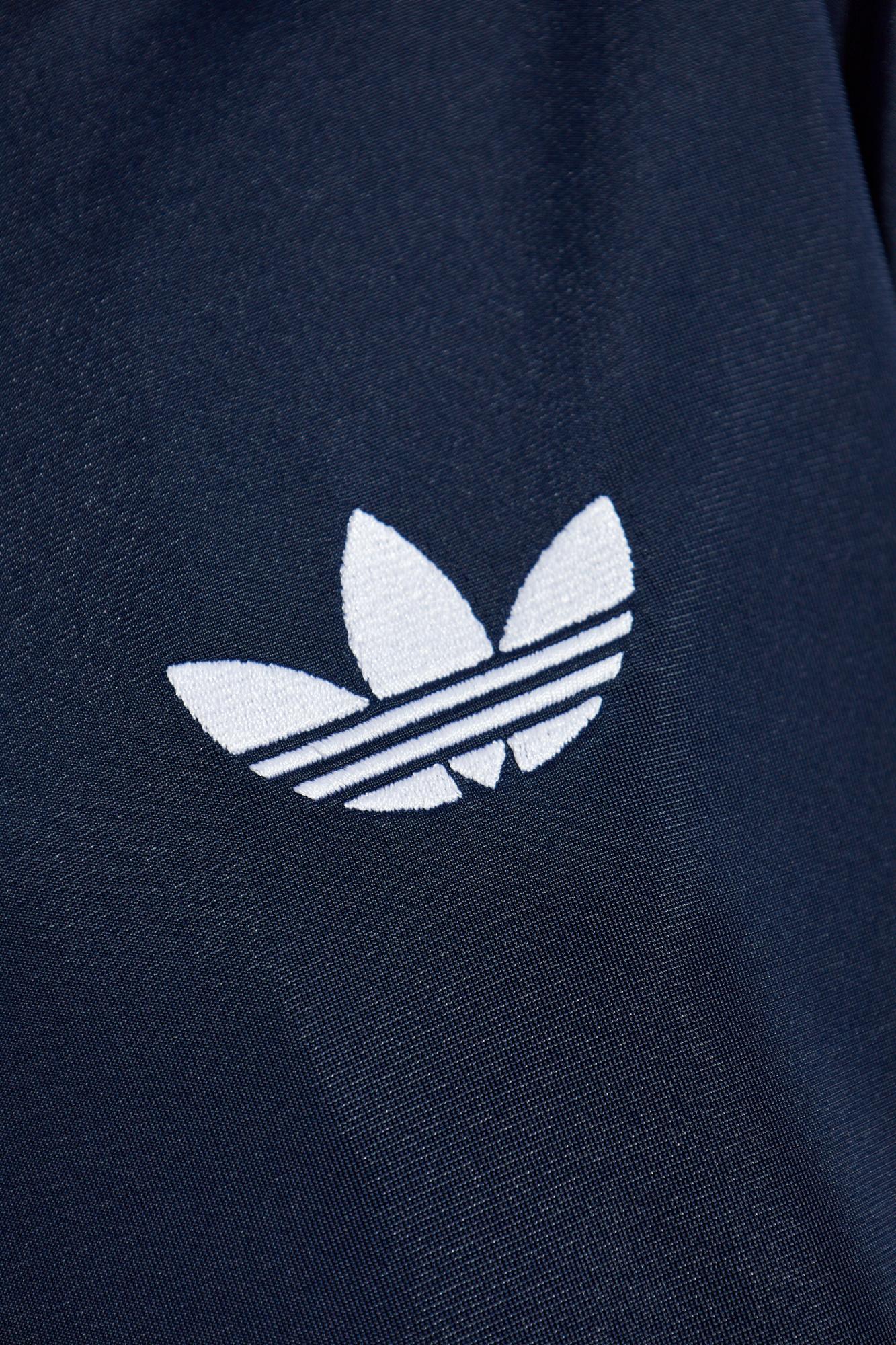 Adidas Originals Firebird Adicolor Three-stripe Logo Sweatshirt In Blue