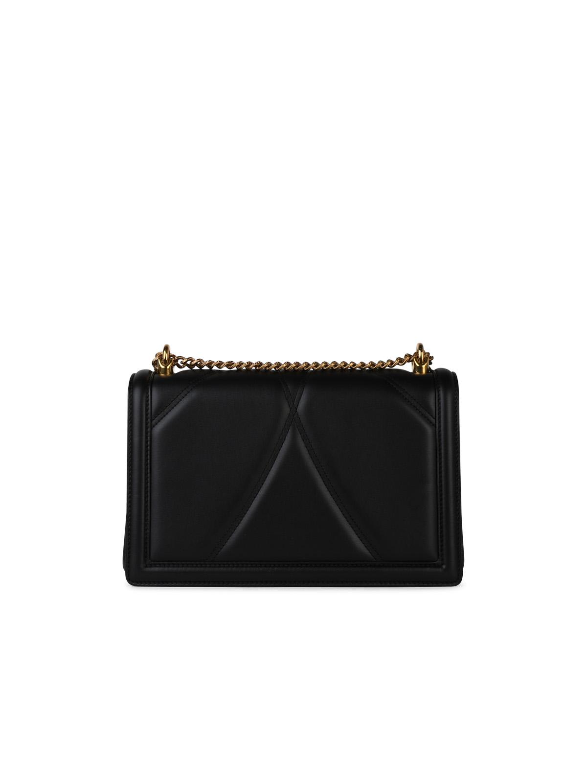 Shop Dolce & Gabbana Devotion Black Leather Crossbody Bag