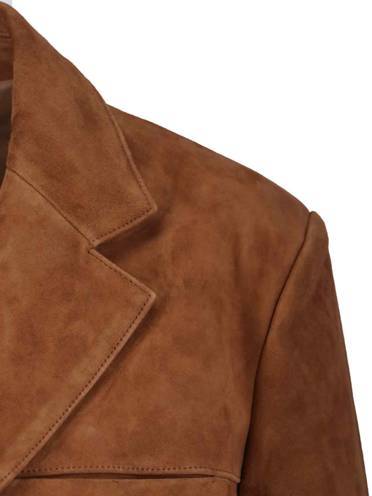 Dunst Vegan Suede Jacket Jackets Brown In Brown