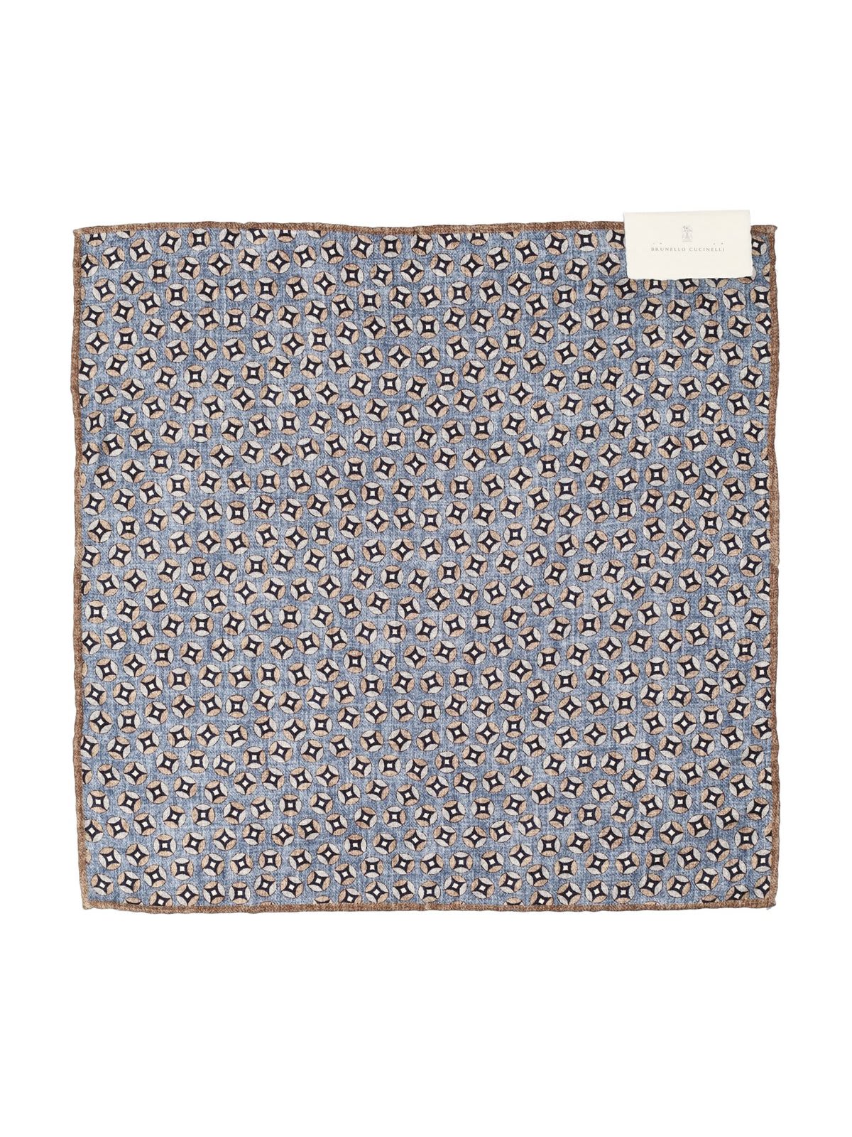 Logo Patch Patterned Pocket Square Scarf