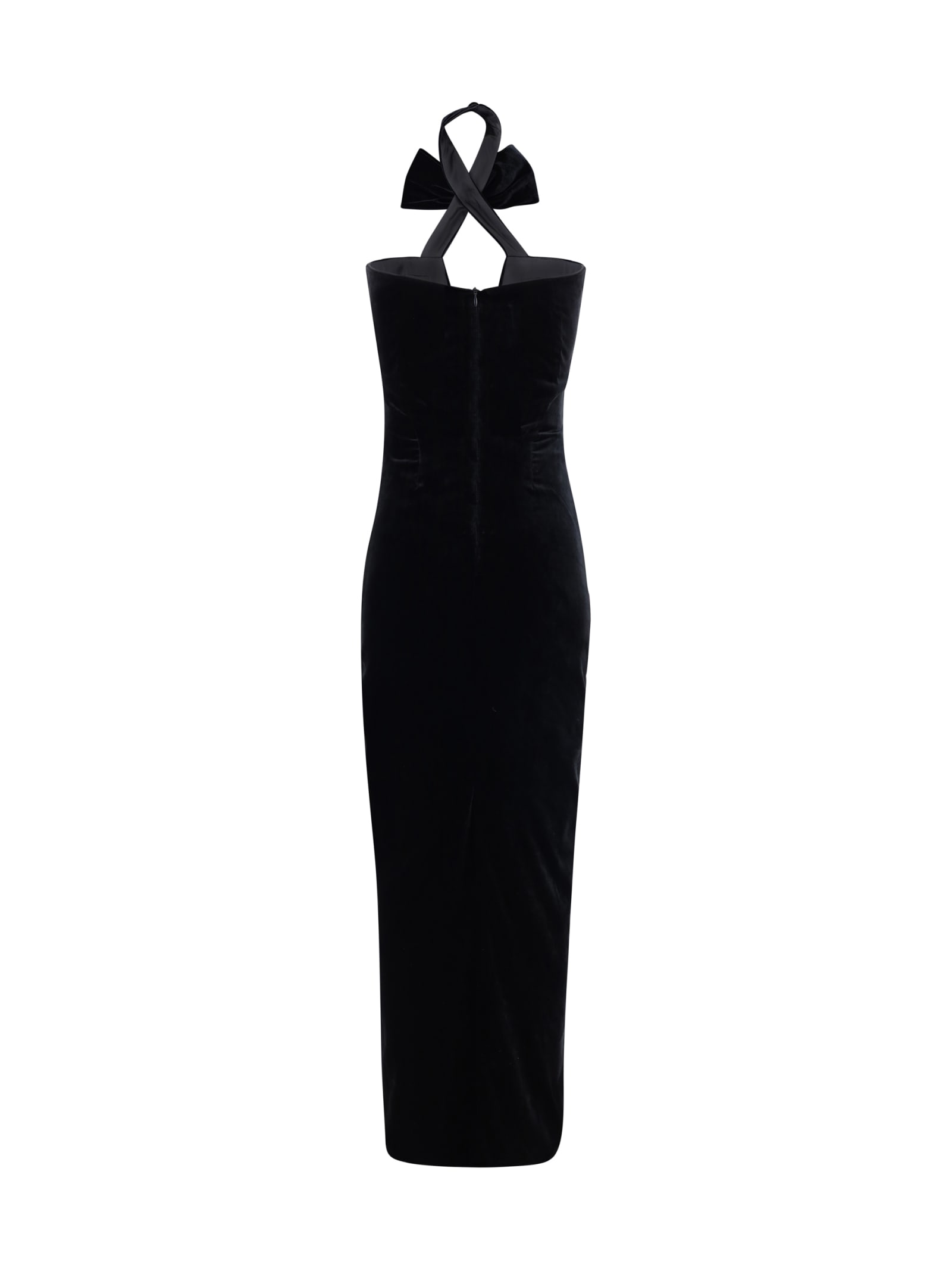 Shop Alessandra Rich Long Dress In Black