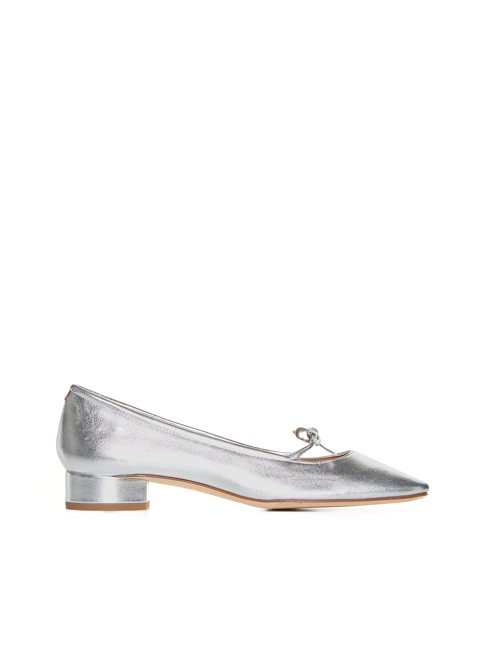 Shop Aeyde Flat Shoes In Silver
