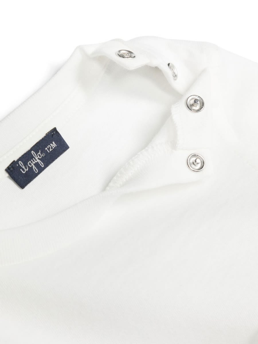 Il Gufo Embroidered Long-sleeved T-shirt In White
