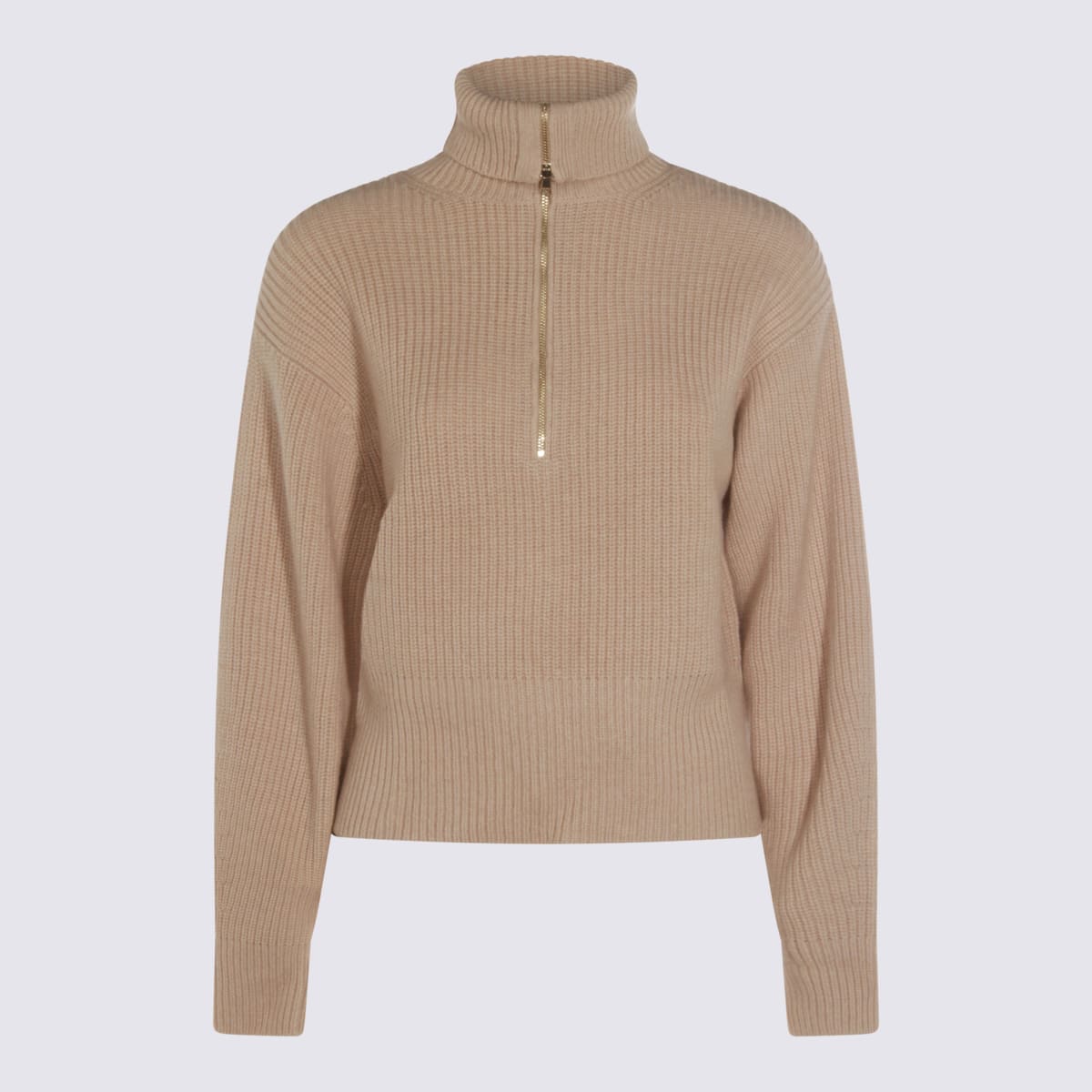 Max Mara Beige Wool Nadar Knitwear In Brown