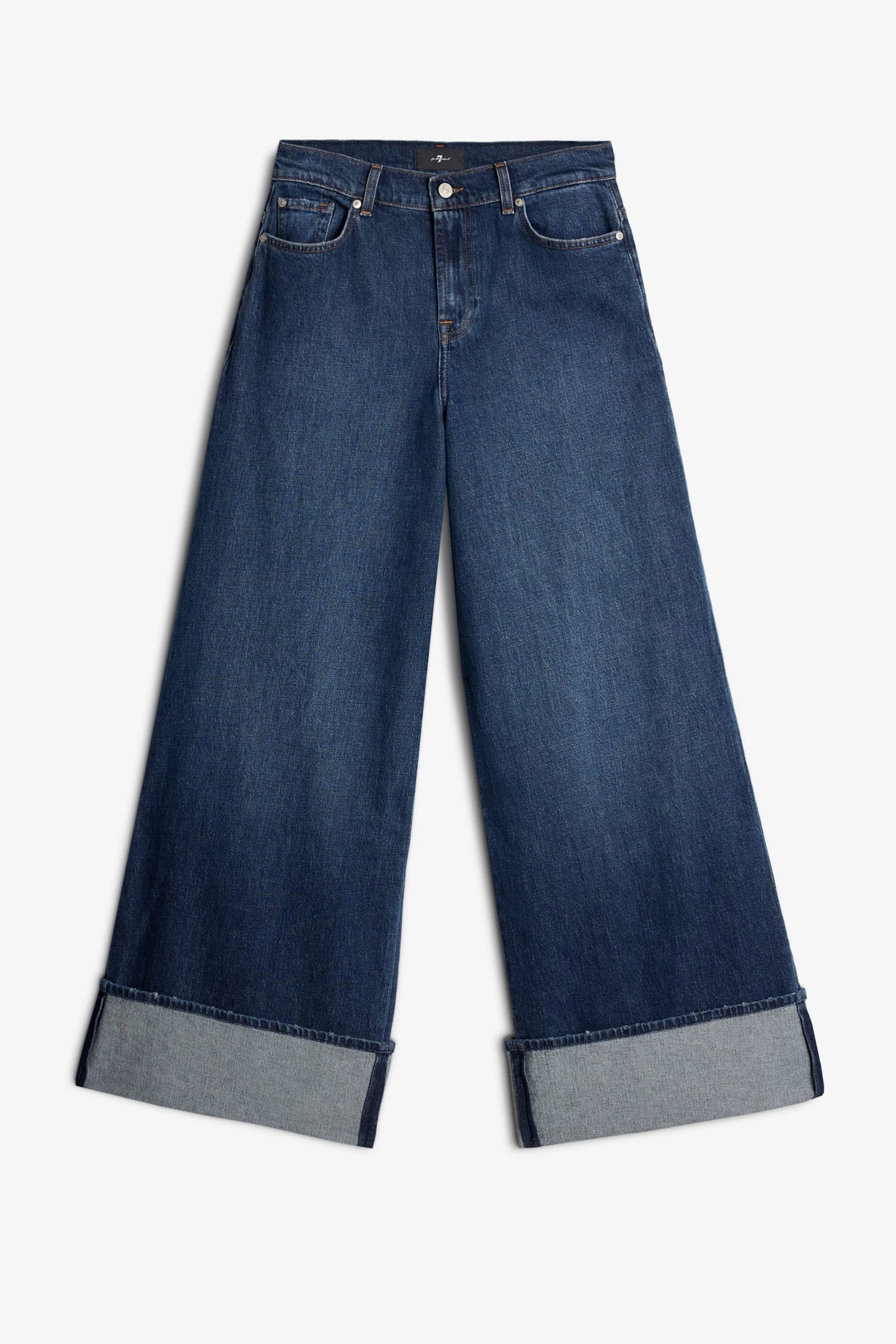 7 For All Mankind Marie Wide Leg Radar With Wide Cuff In Blue