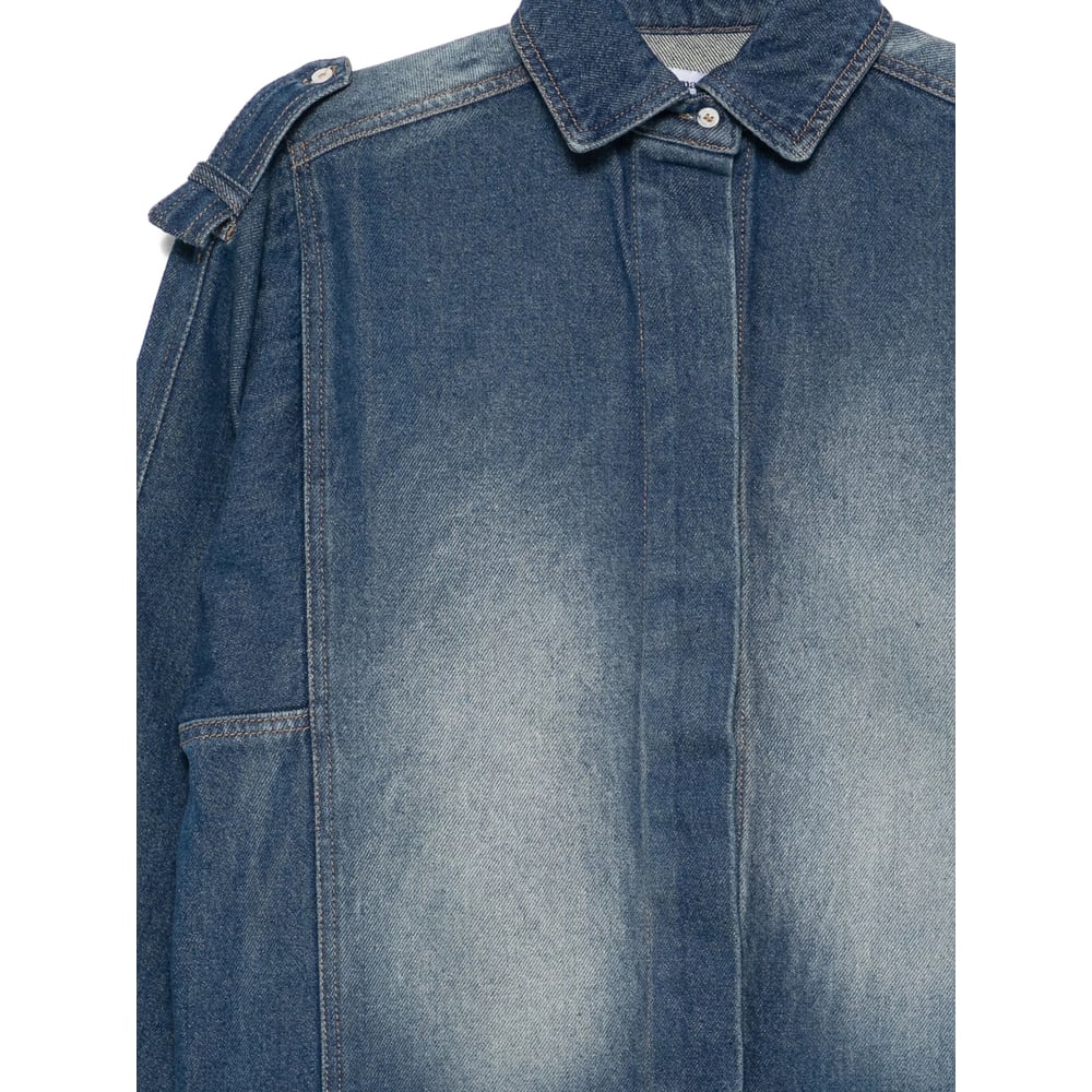 Gimaguas Mia Draped Buckle Halter Top In Blue