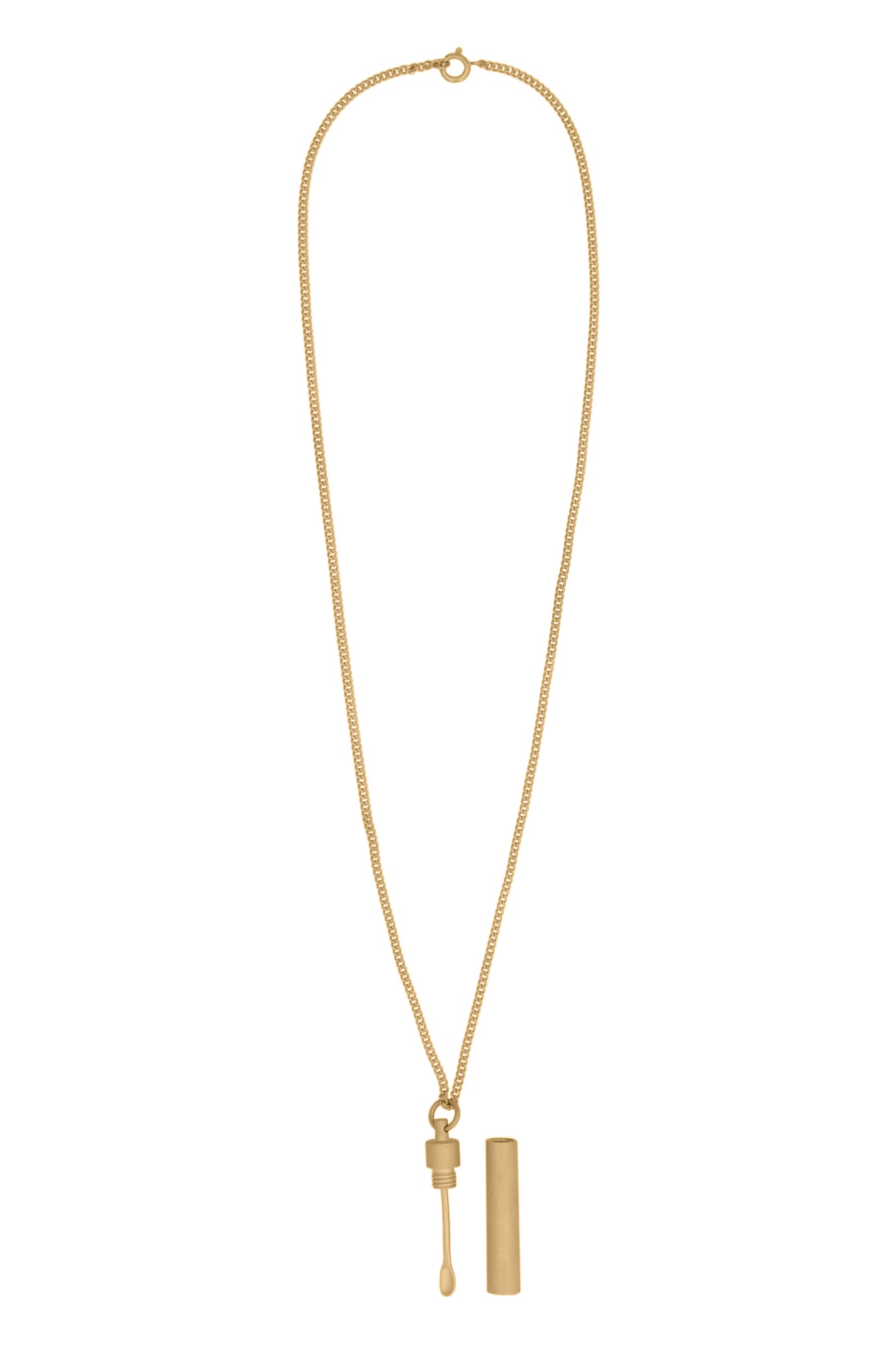 Shop Vetements Powder Necklace With Pendant In Gold