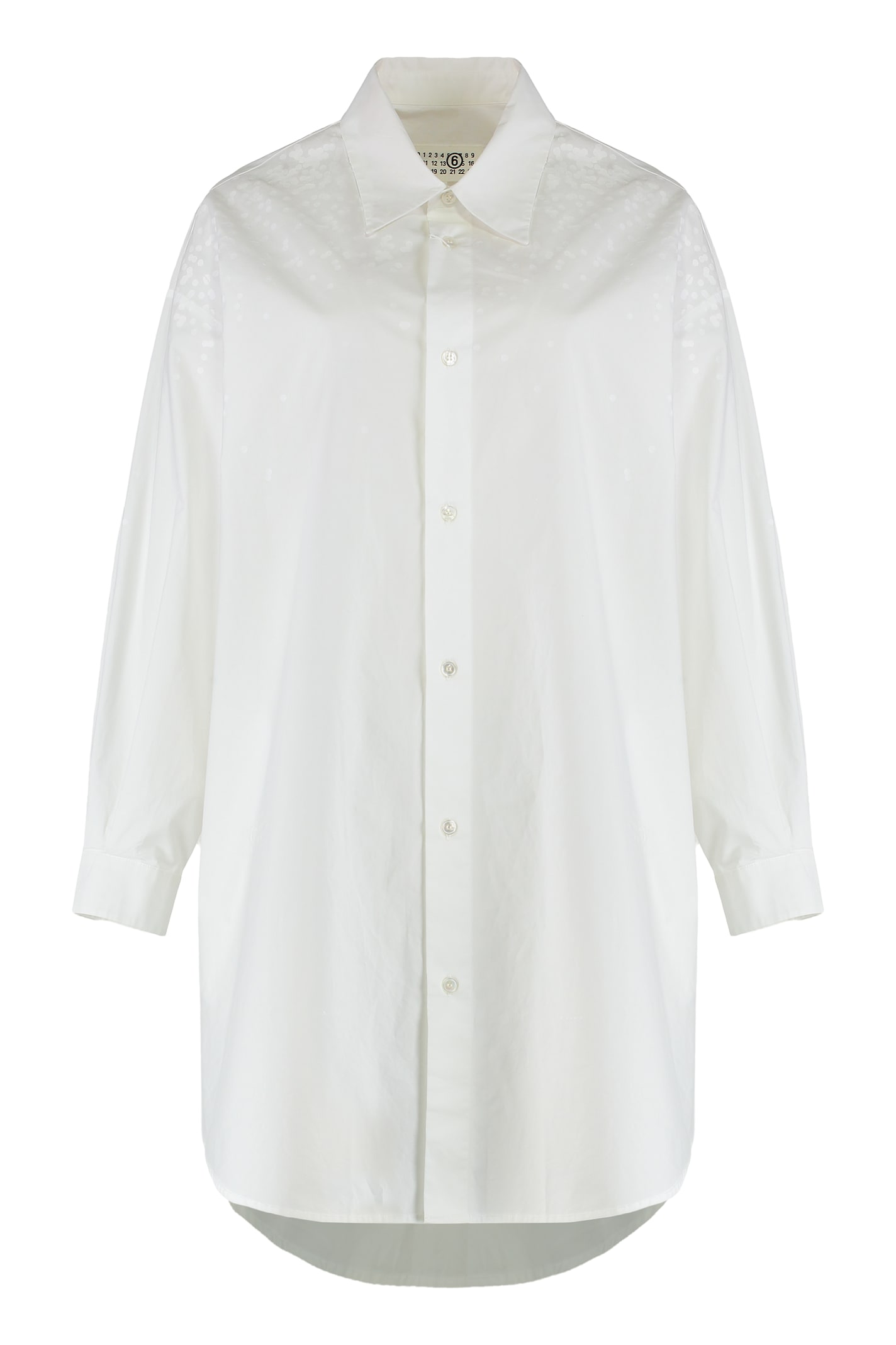 Mm6 Maison Margiela Oversized Cotton Shirt In White