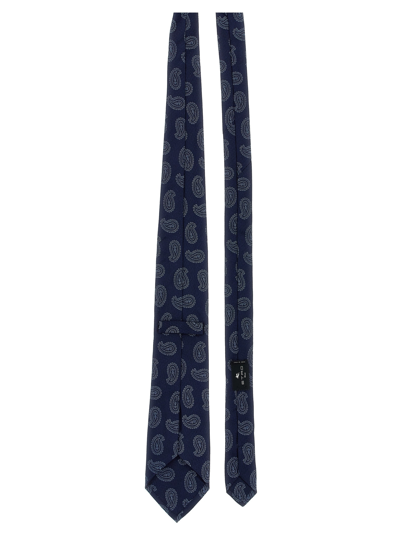 Shop Etro Paisley Tie In Blue