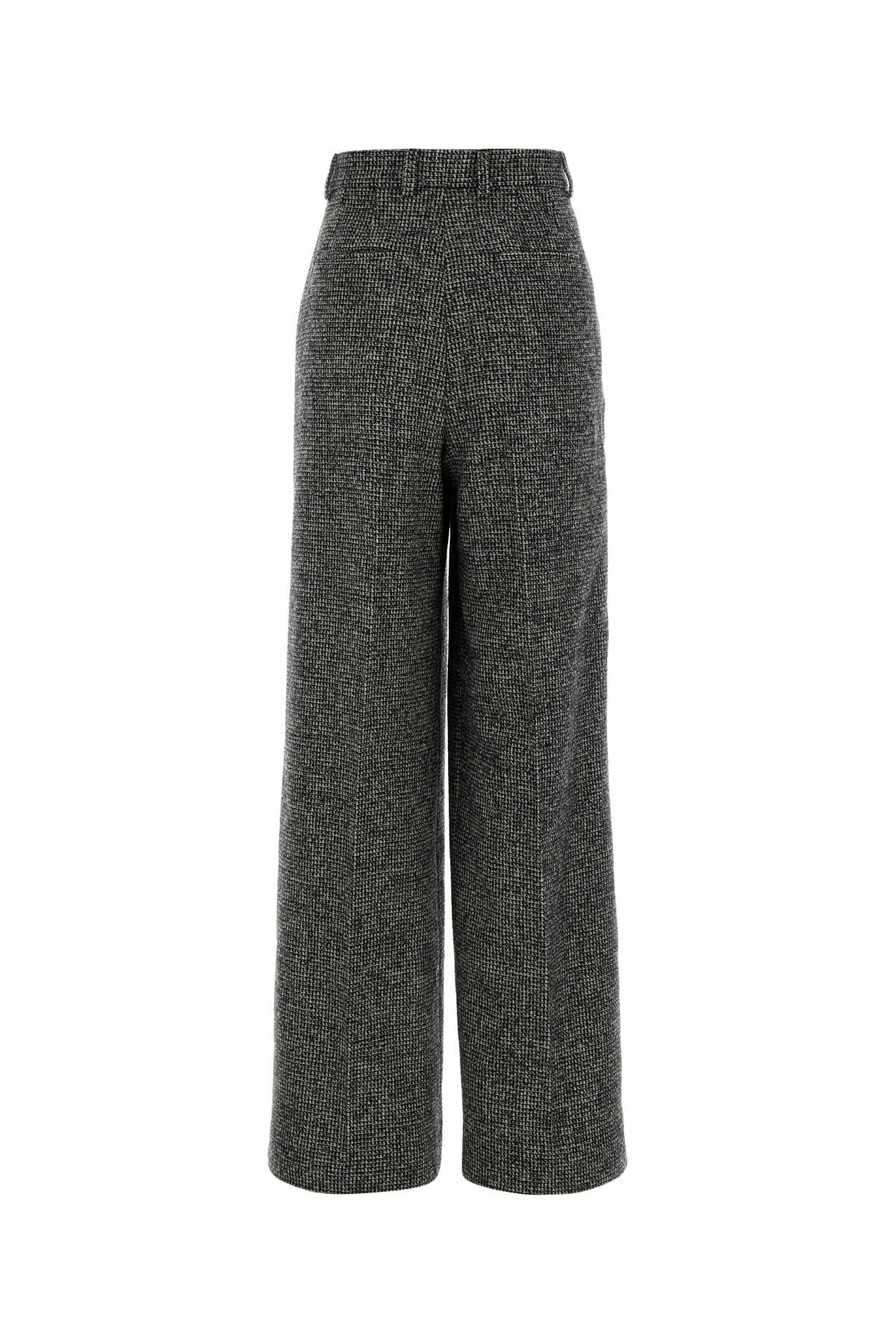 Dolce & Gabbana Wool Trousers With Back Pocket And Pleated Design In Black