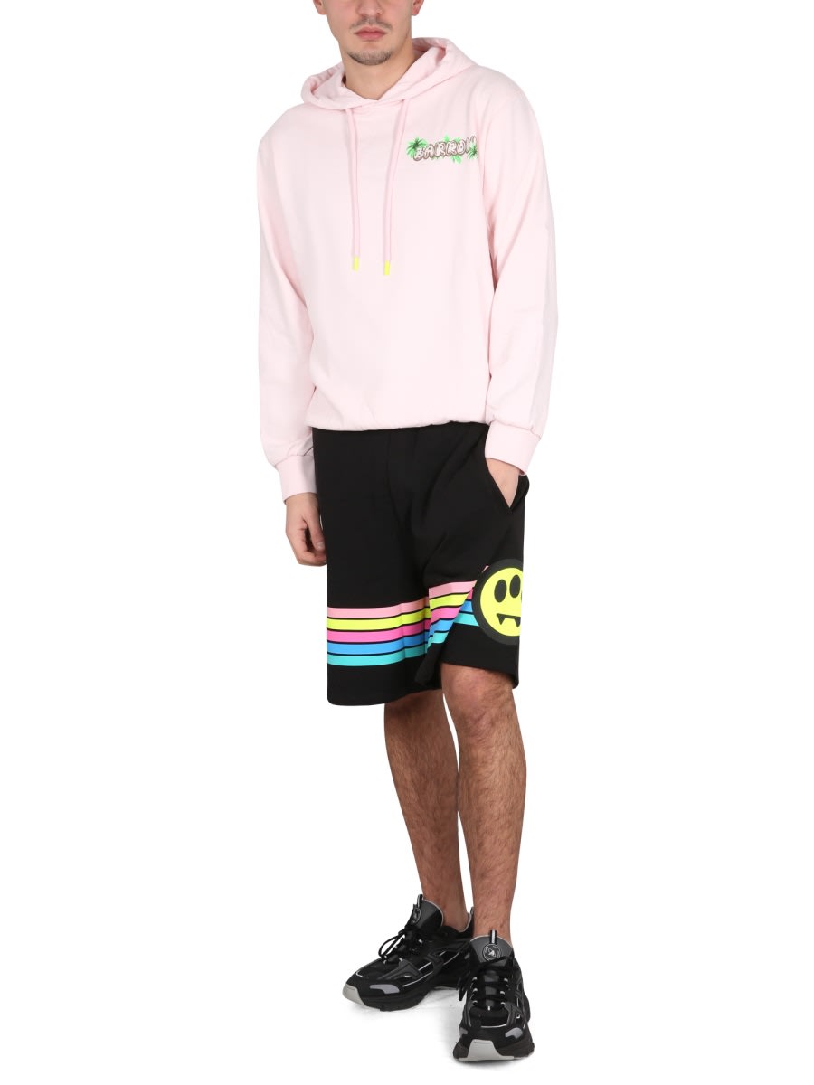 Barrow Sweatshirt With Logo Print Unisex In Pink