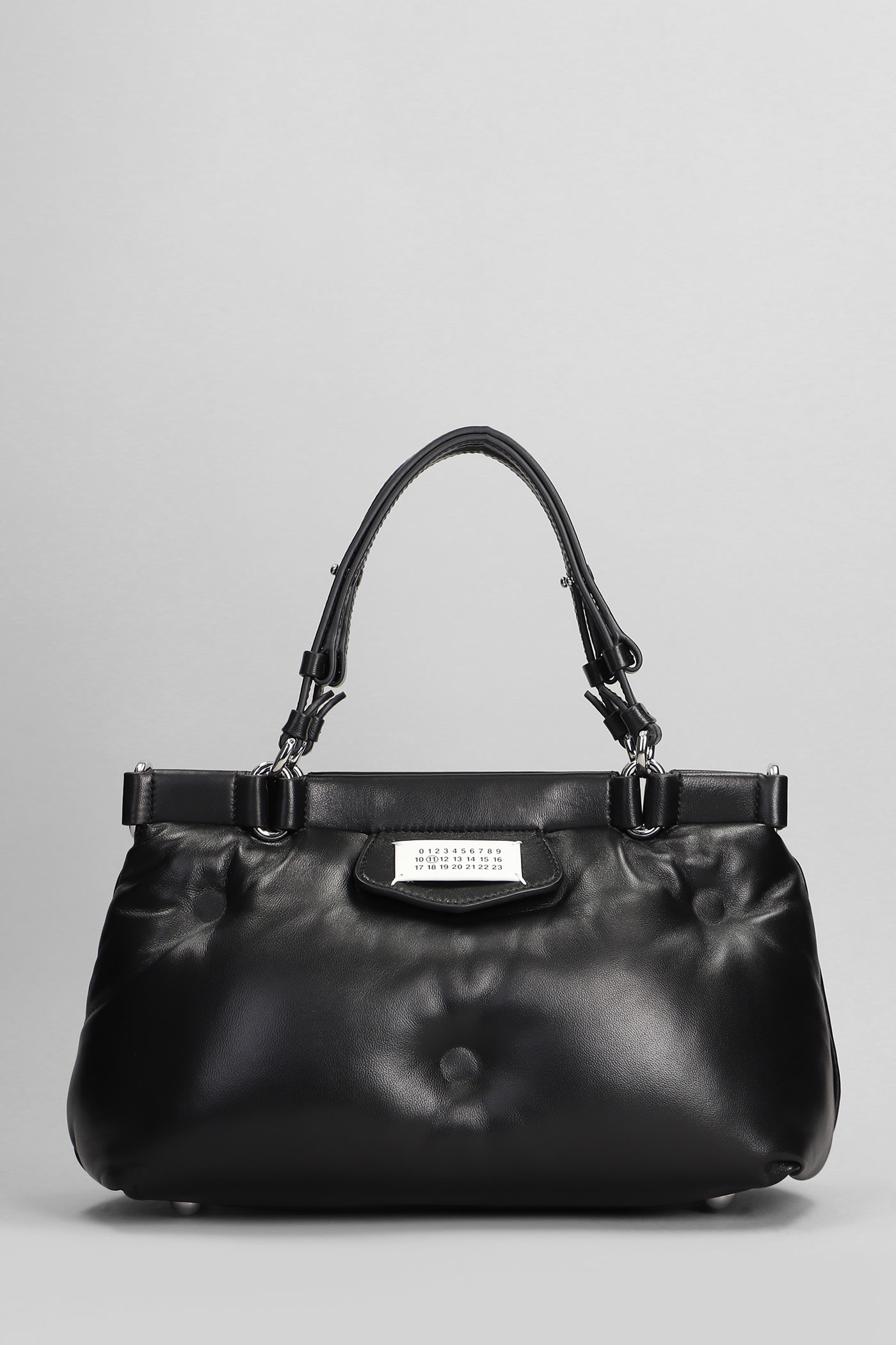 Shop Maison Margiela Glam Slam Hand Bag In Black Leather