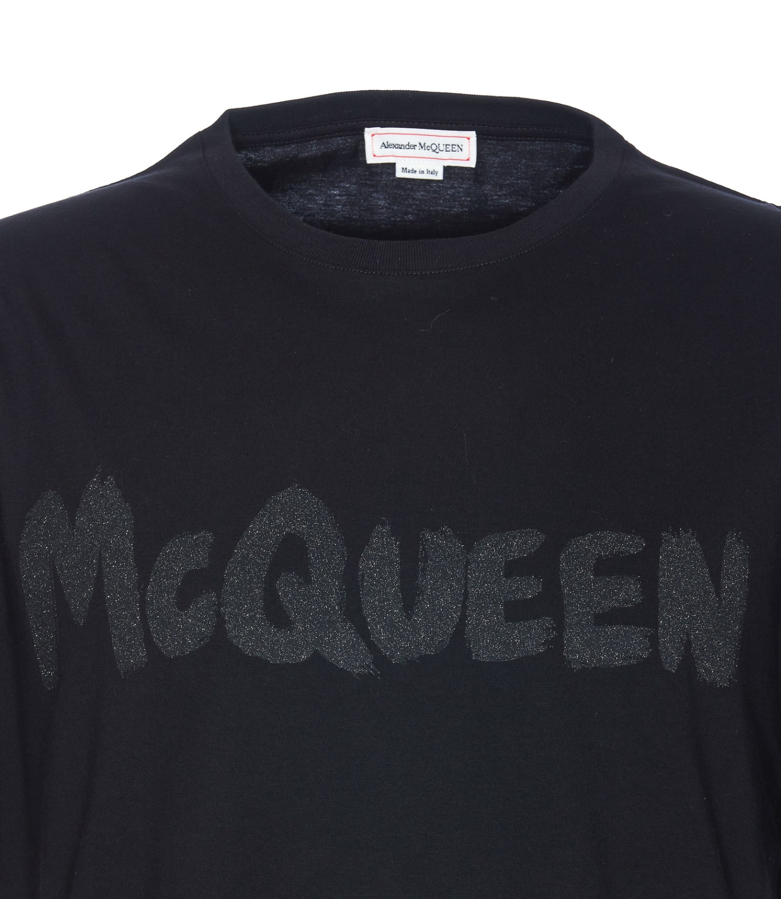 Shop Alexander Mcqueen Mcqueen Graffiti T-shirt In Black