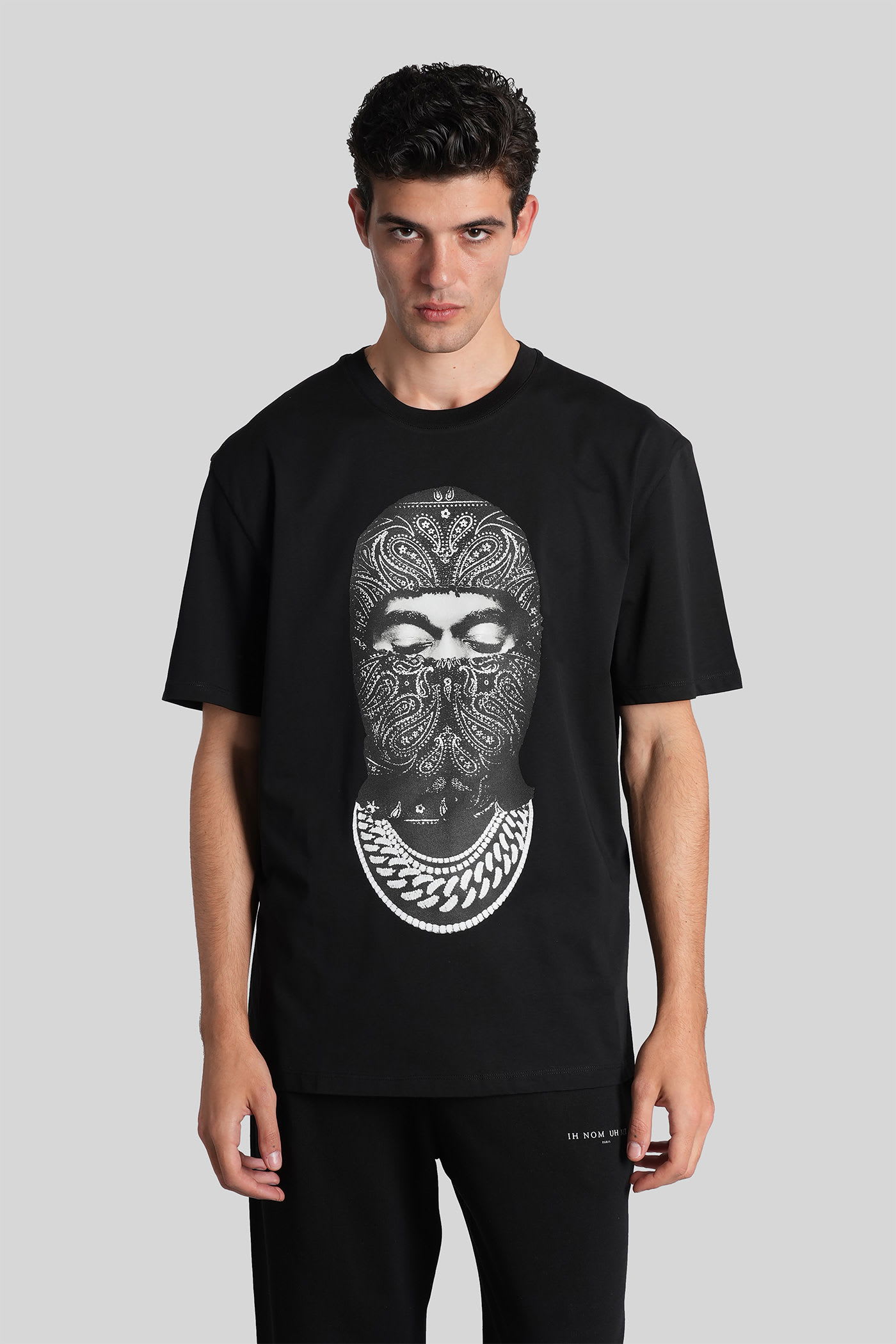 Ih Nom Uh Nit Graphic Print Crewneck Short Sleeve T-shirt In Black