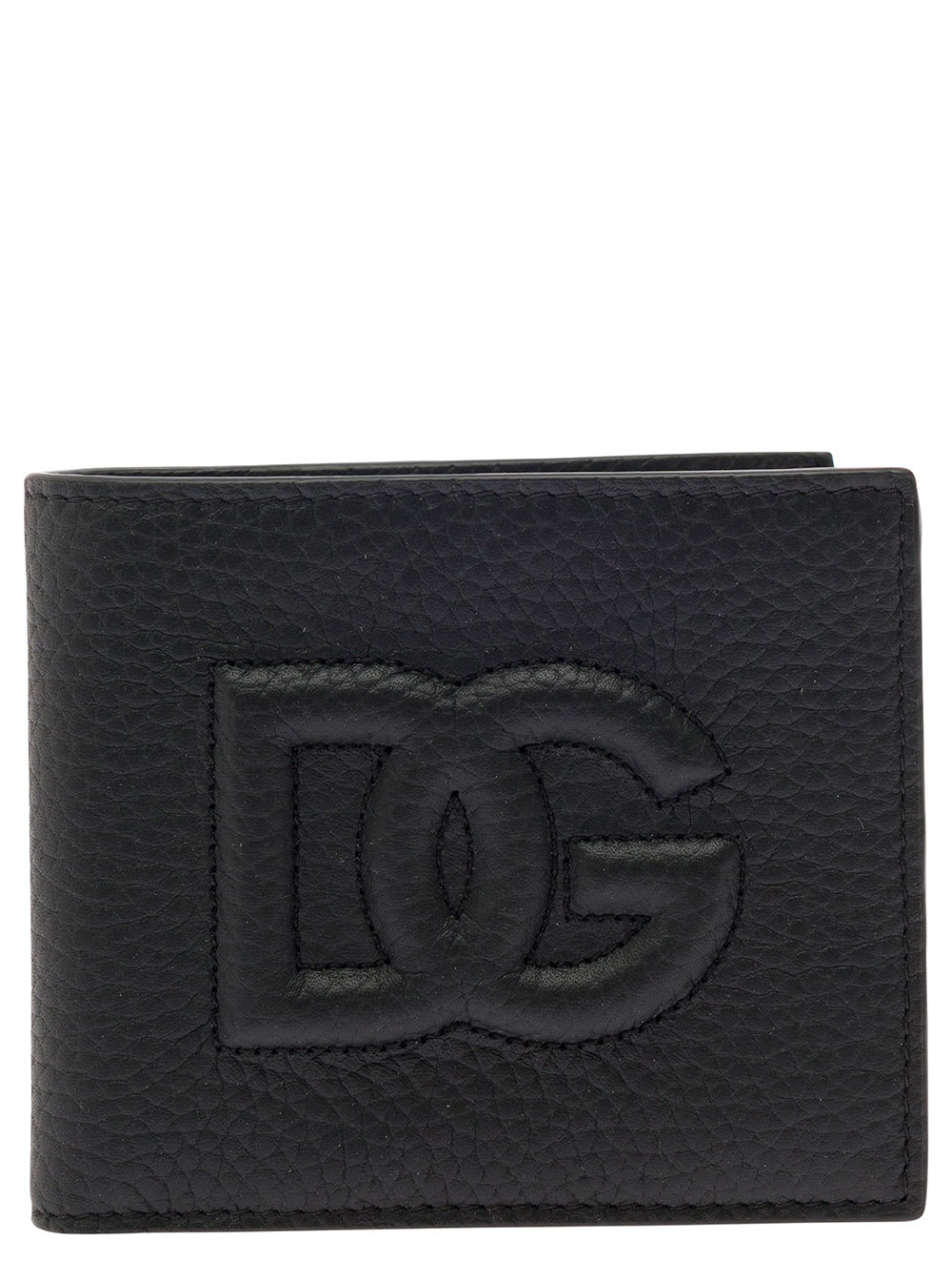 Shop Dolce & Gabbana Black Bifold Wallet With Quilted Leather In Leather Man