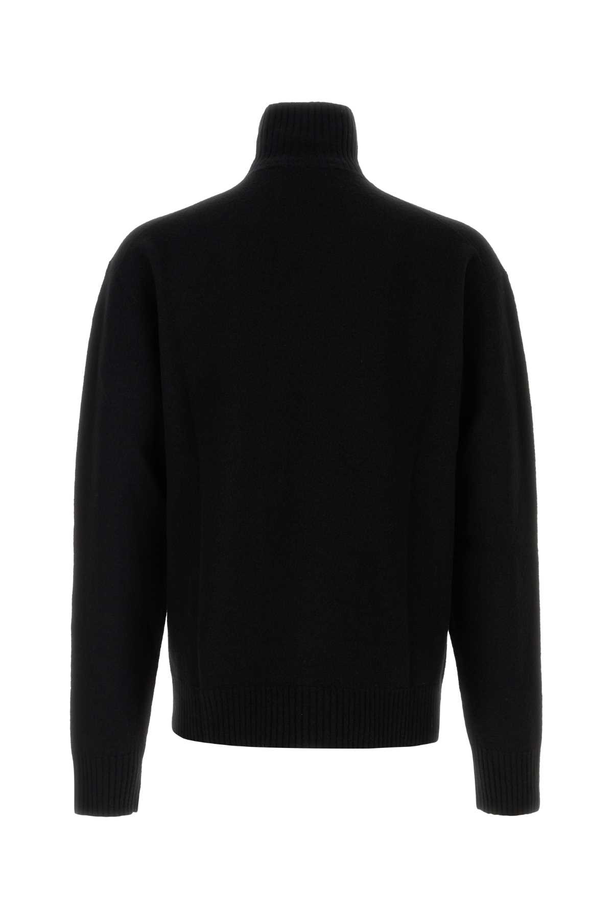 Jil Sander Wool Turtleneck Sweater With Ribbed Cuffs And Hem