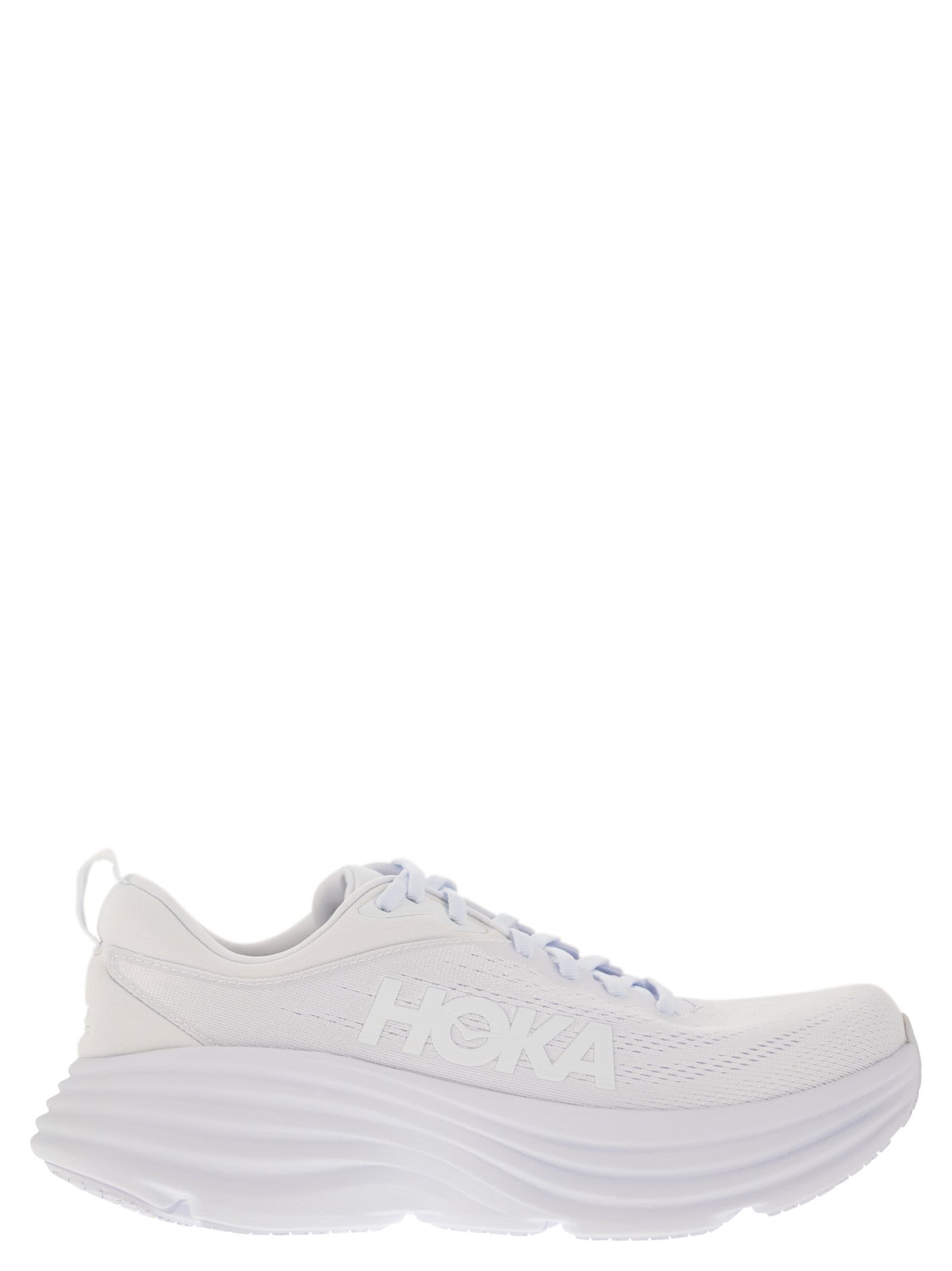 Shop Hoka Bondi 8 - Ultra-shortened Sports Shoe In White