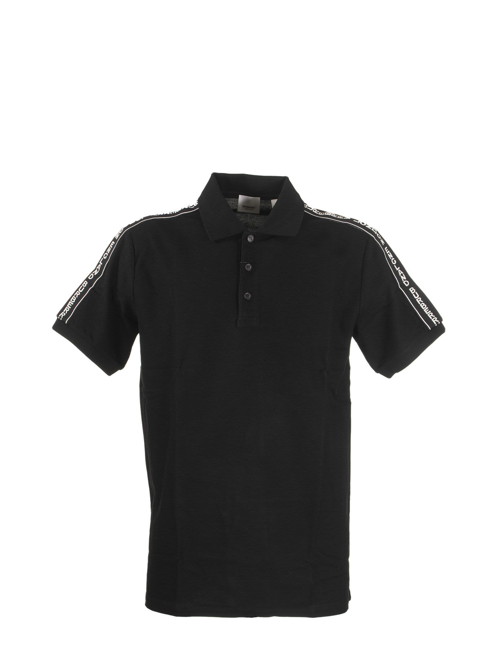 burberry logo tape polo shirt