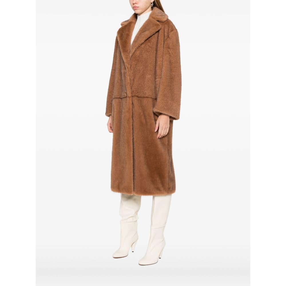 Antonelli Brown Tailored Coat With Structured Fit In Brown