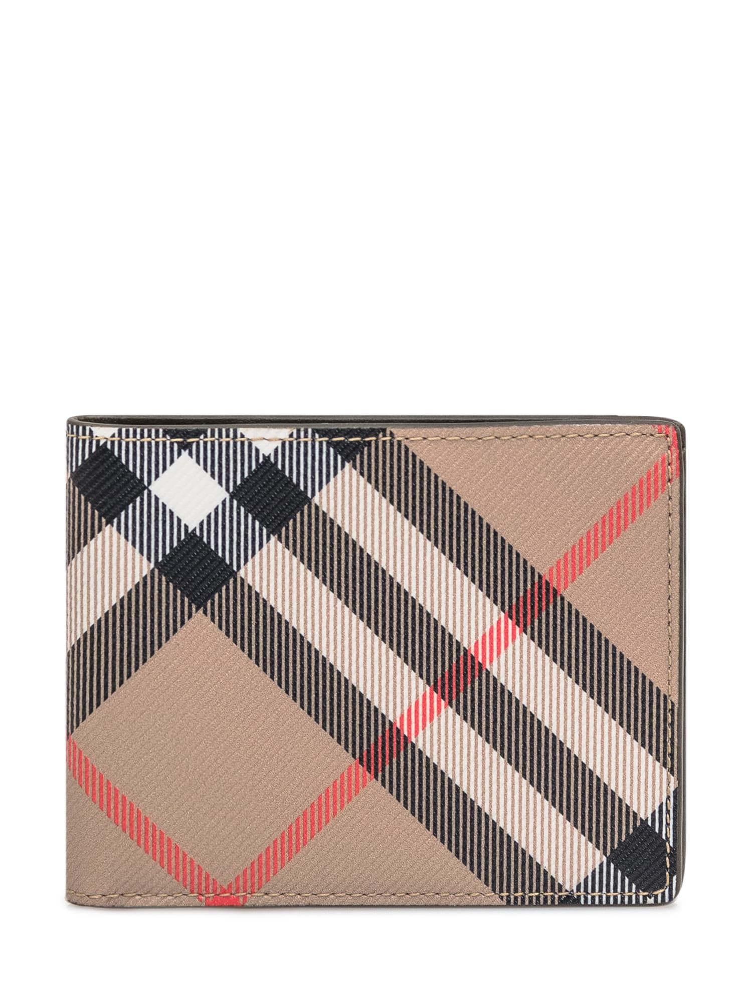 Shop Burberry Hipfold Bin Wallet In Sand