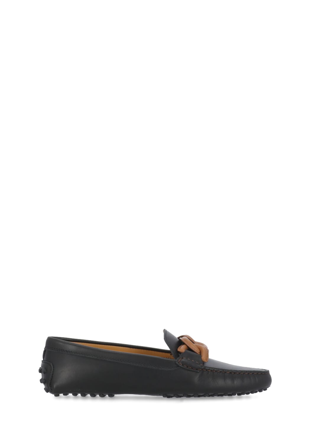 Tod's Kate Commino Chain-link Driving Shoes In Black