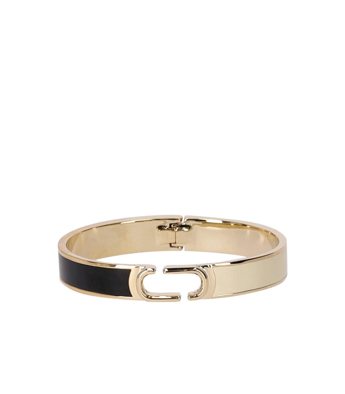 Shop Marc Jacobs J Marc Hinge Bangle Bracelet In Oro