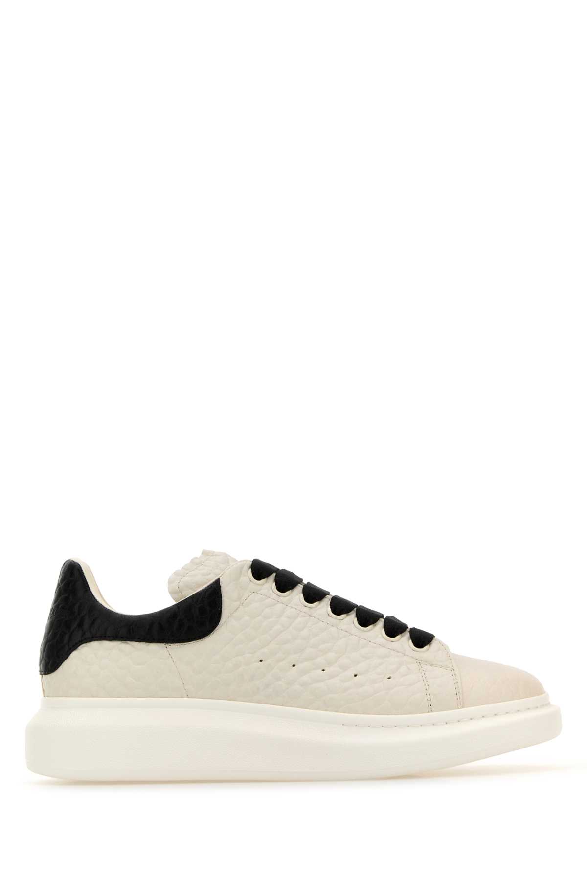 Alexander Mcqueen Leather Sneakers With Contrasting Heel Tab