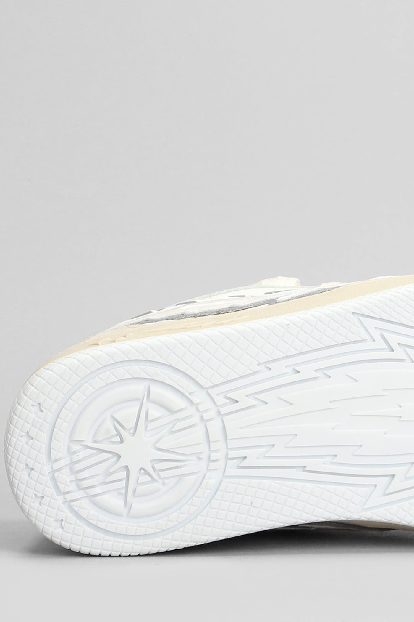 Shop Enterprise Japan Egg Rocket Sneakers In White Suede And Leather