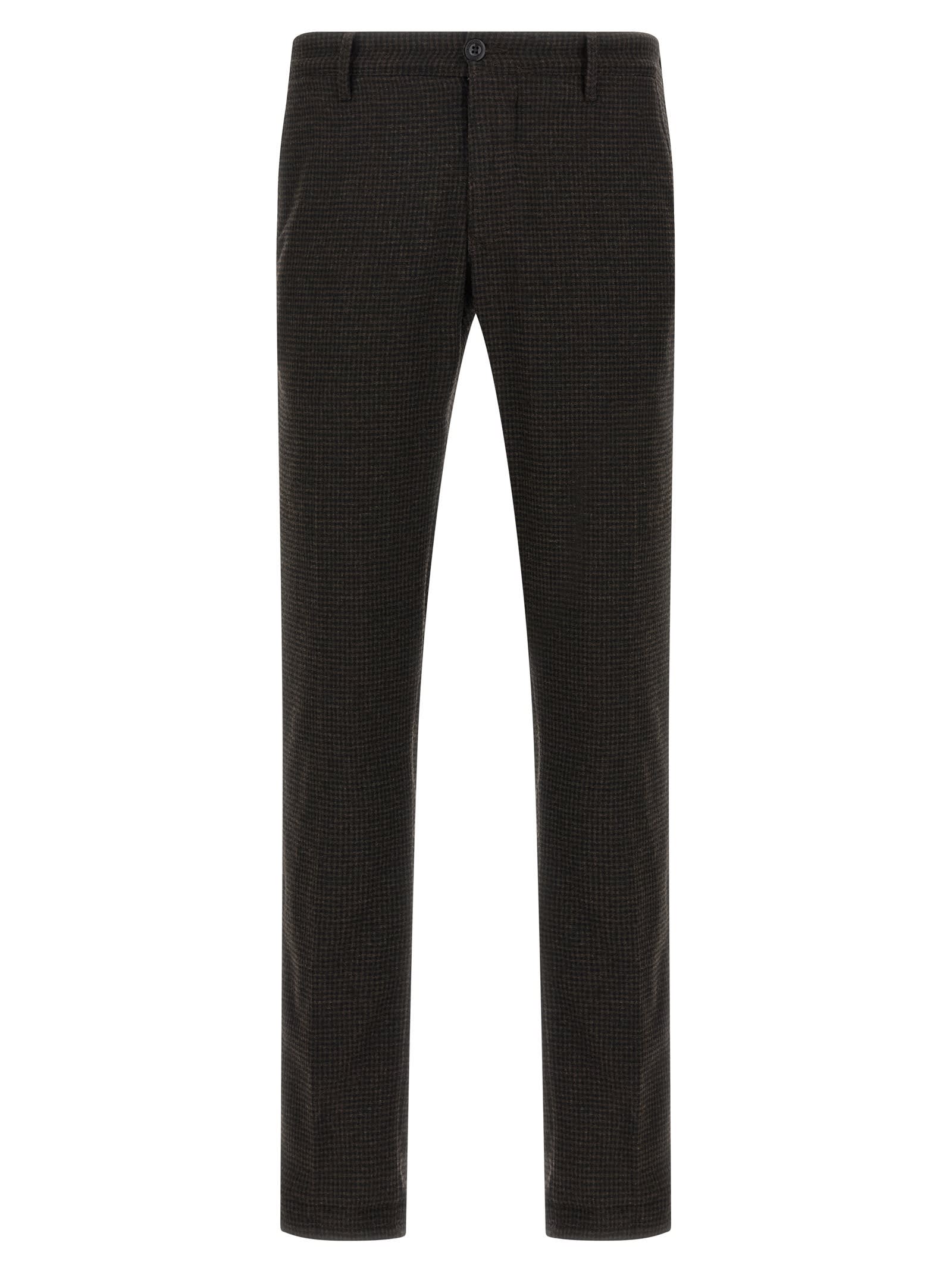 Incotex Vichy-patterned Trousers In Multi