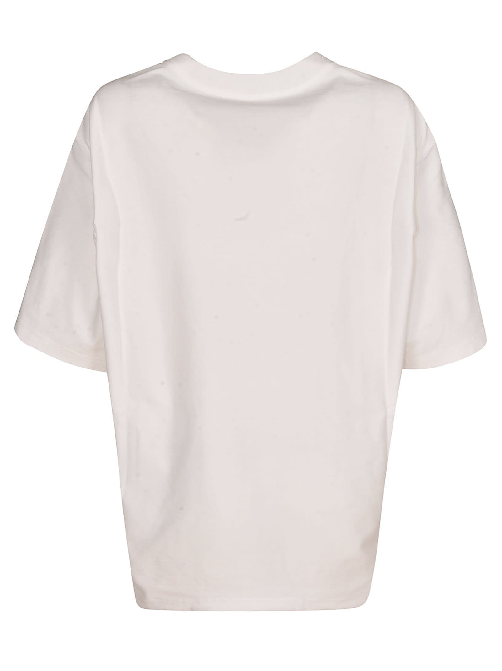 Shop Prada Oversized Round Neck T-shirt In White