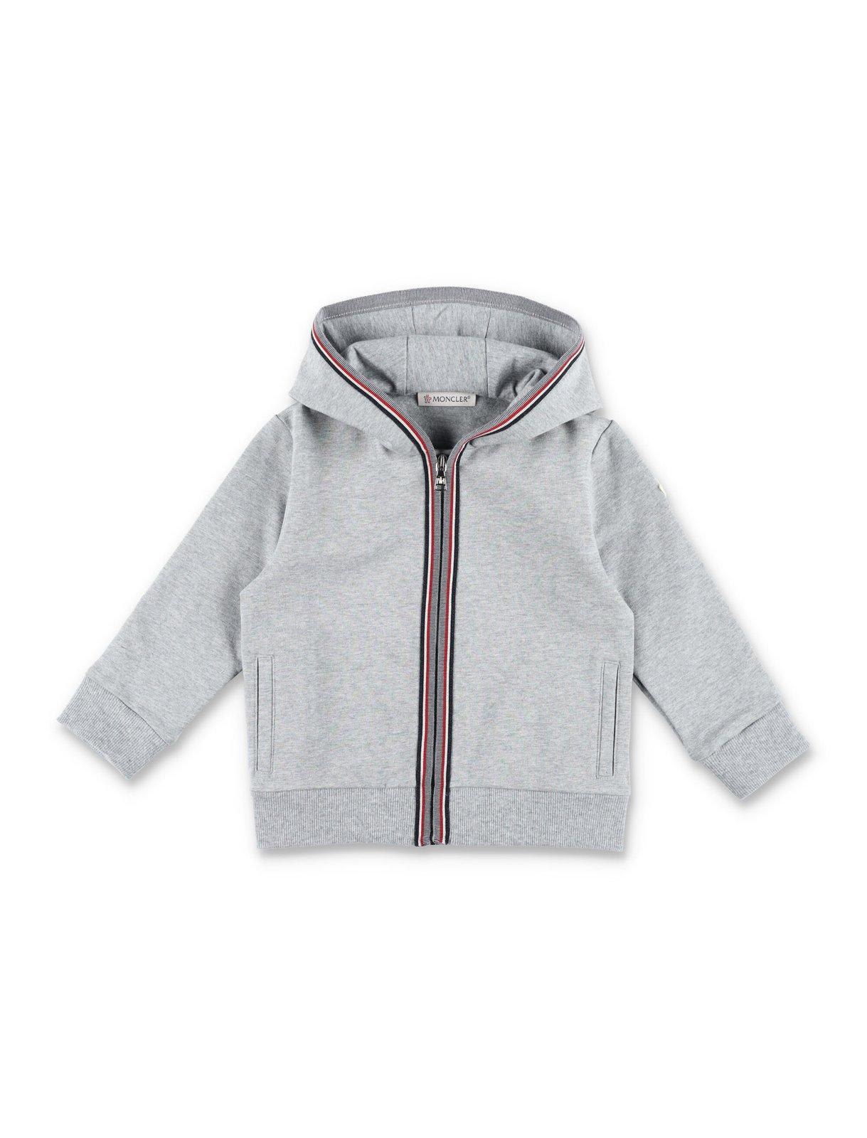 MONCLER STRIPED-TRIM LOGO PATCH TRACKSUIT 