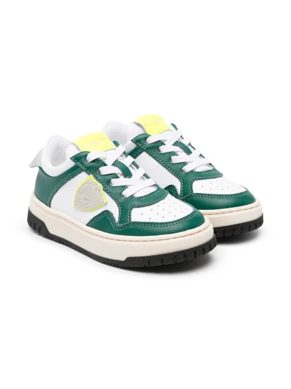 Philippe Model Kids' Sneakers With Application In Green
