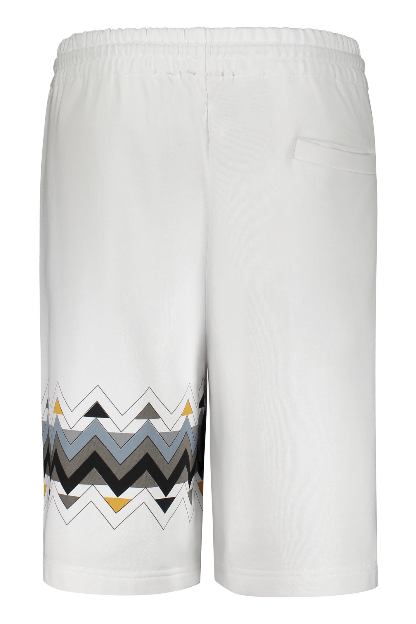Shop Missoni Cotton Bermuda Shorts In White