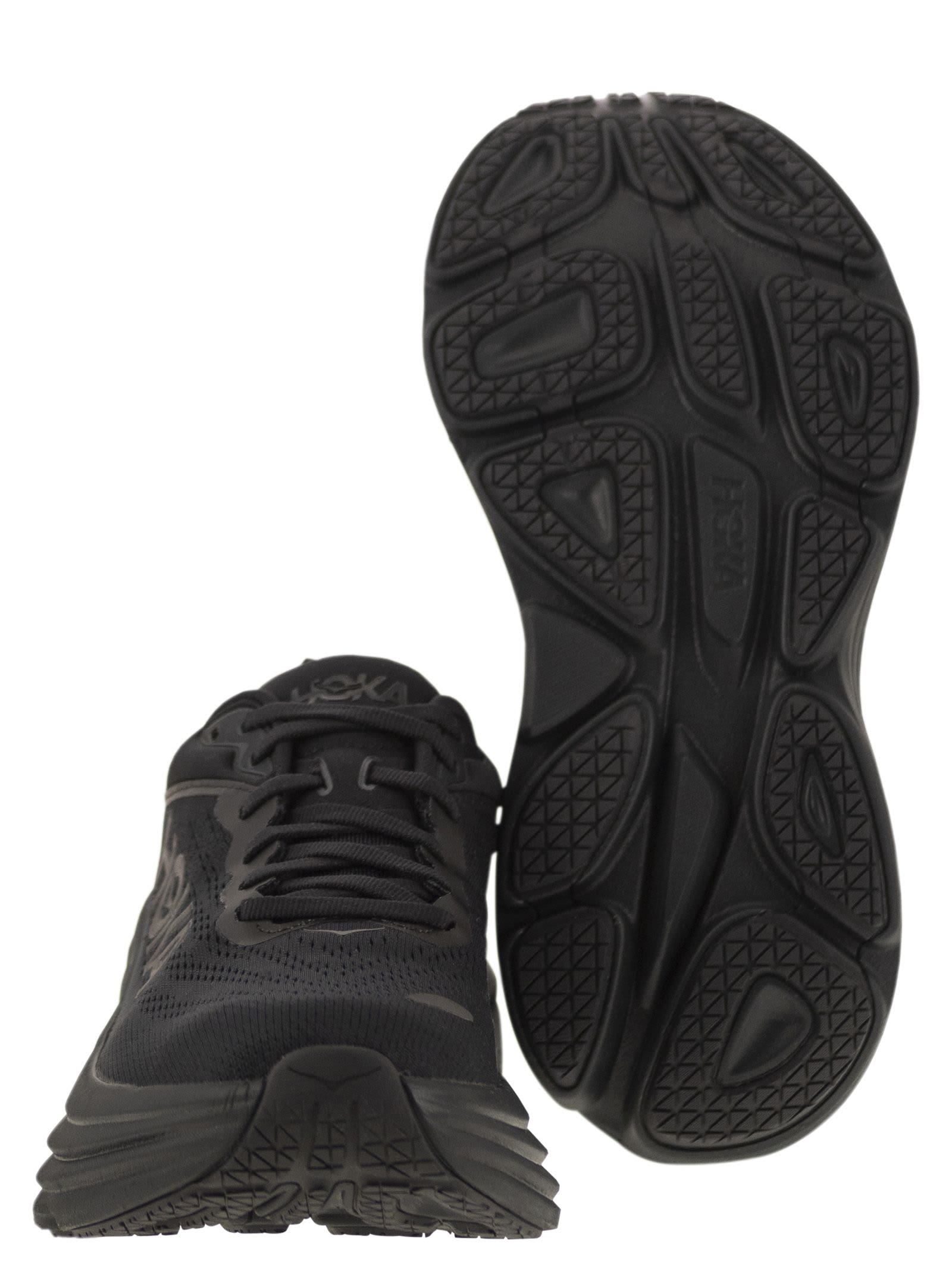 Shop Hoka Bondi 8 - Ultra-shortened Sports Shoe In Black