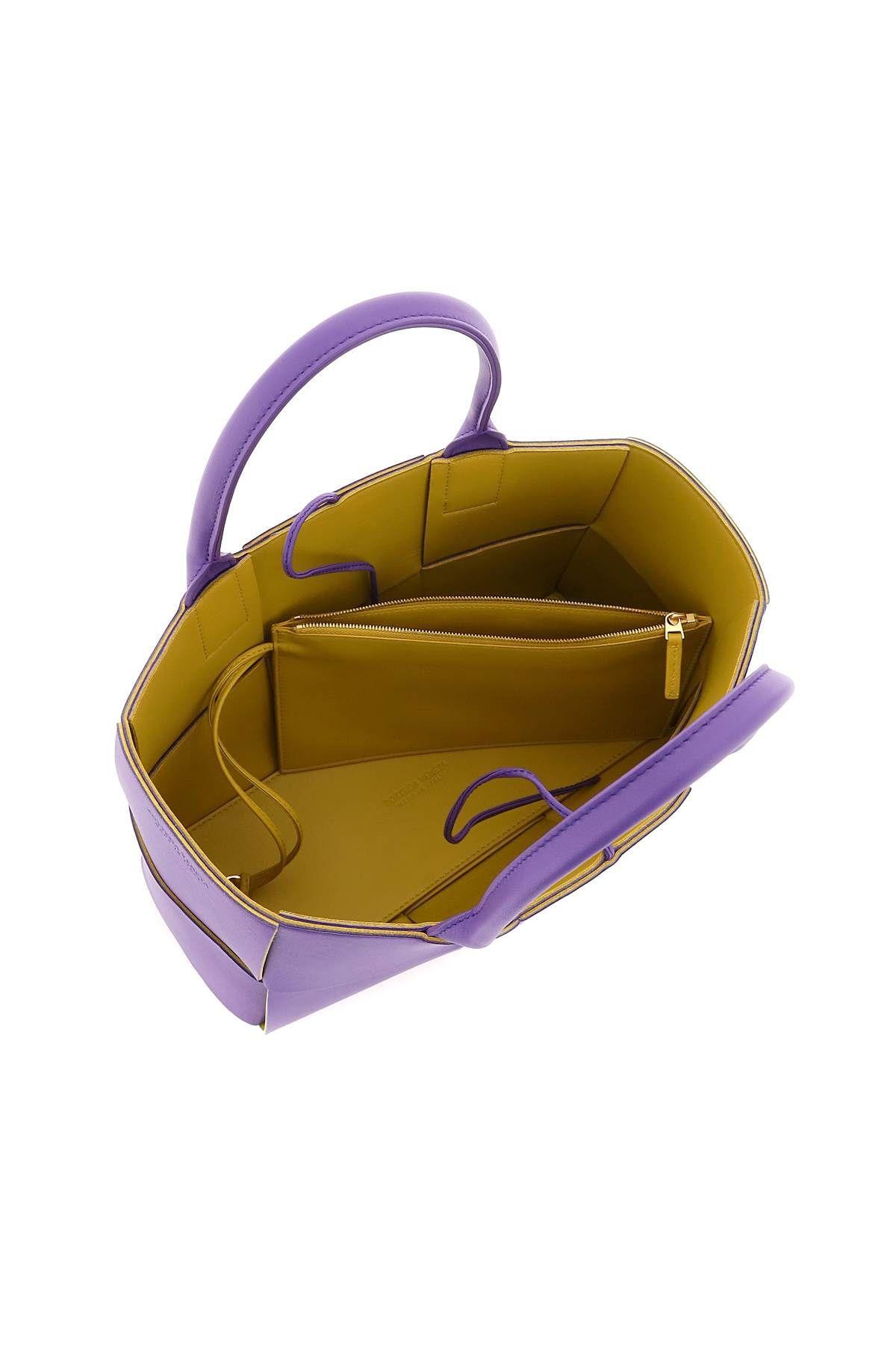 Shop Bottega Veneta Nappa Leather Small Arco Tote Bag In Purple