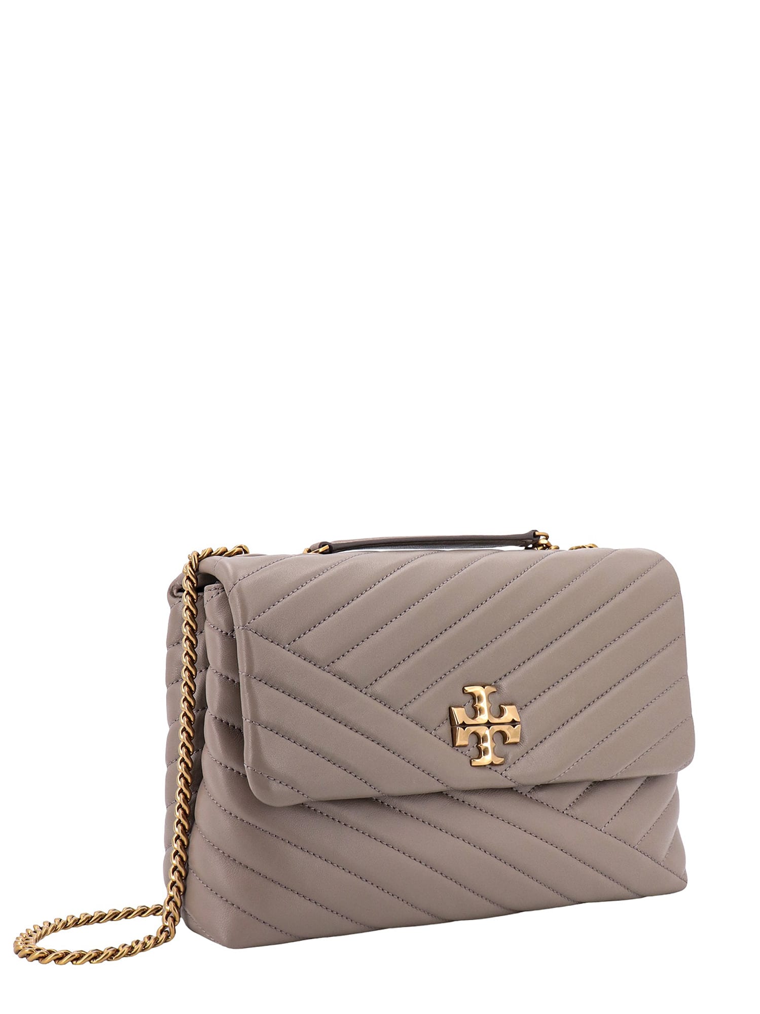 Tory Burch - Kira Chevron - Burgundy herringbone bag made of