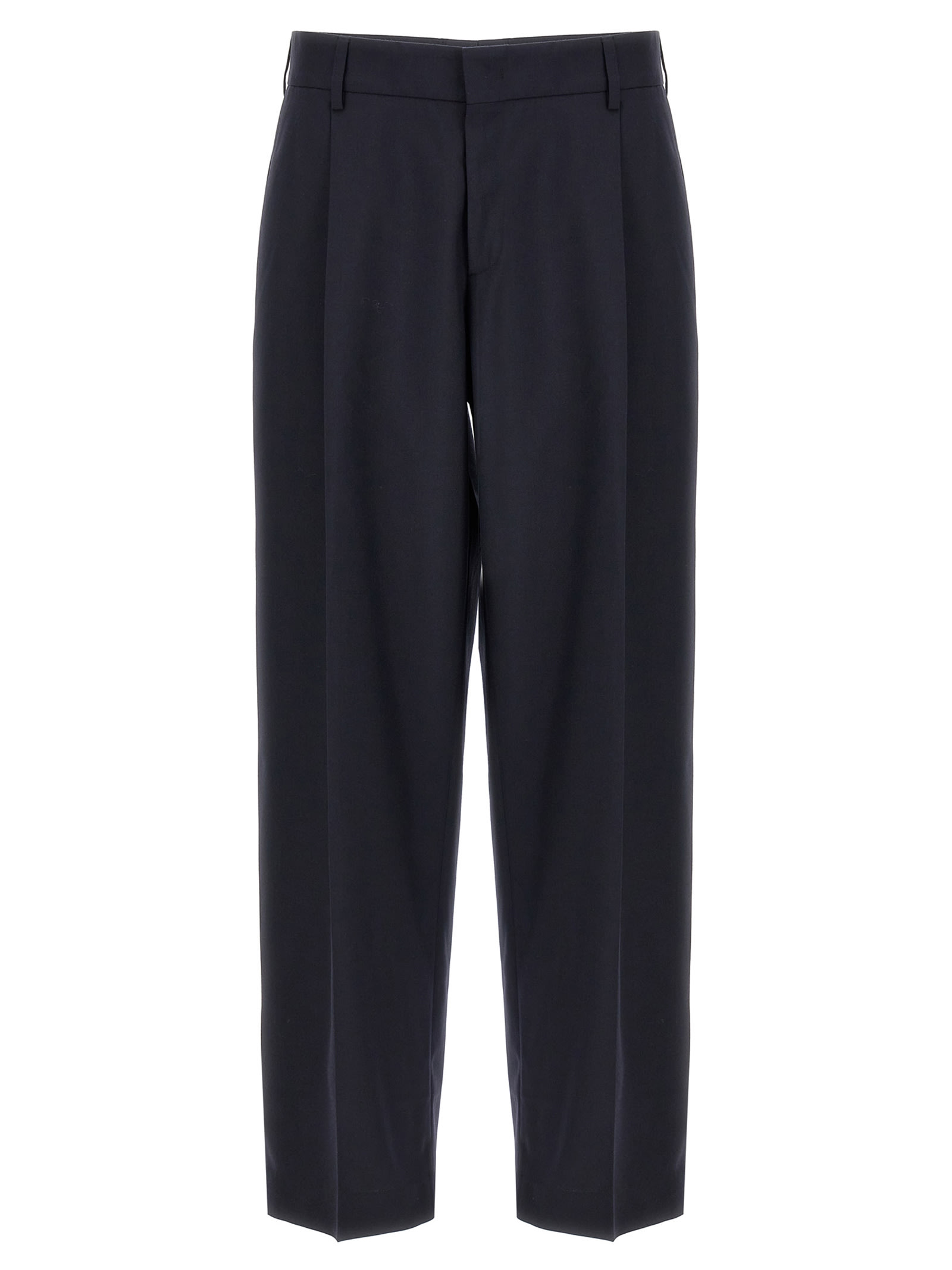 Shop Cellar Door Front Pleat Pants In Blue