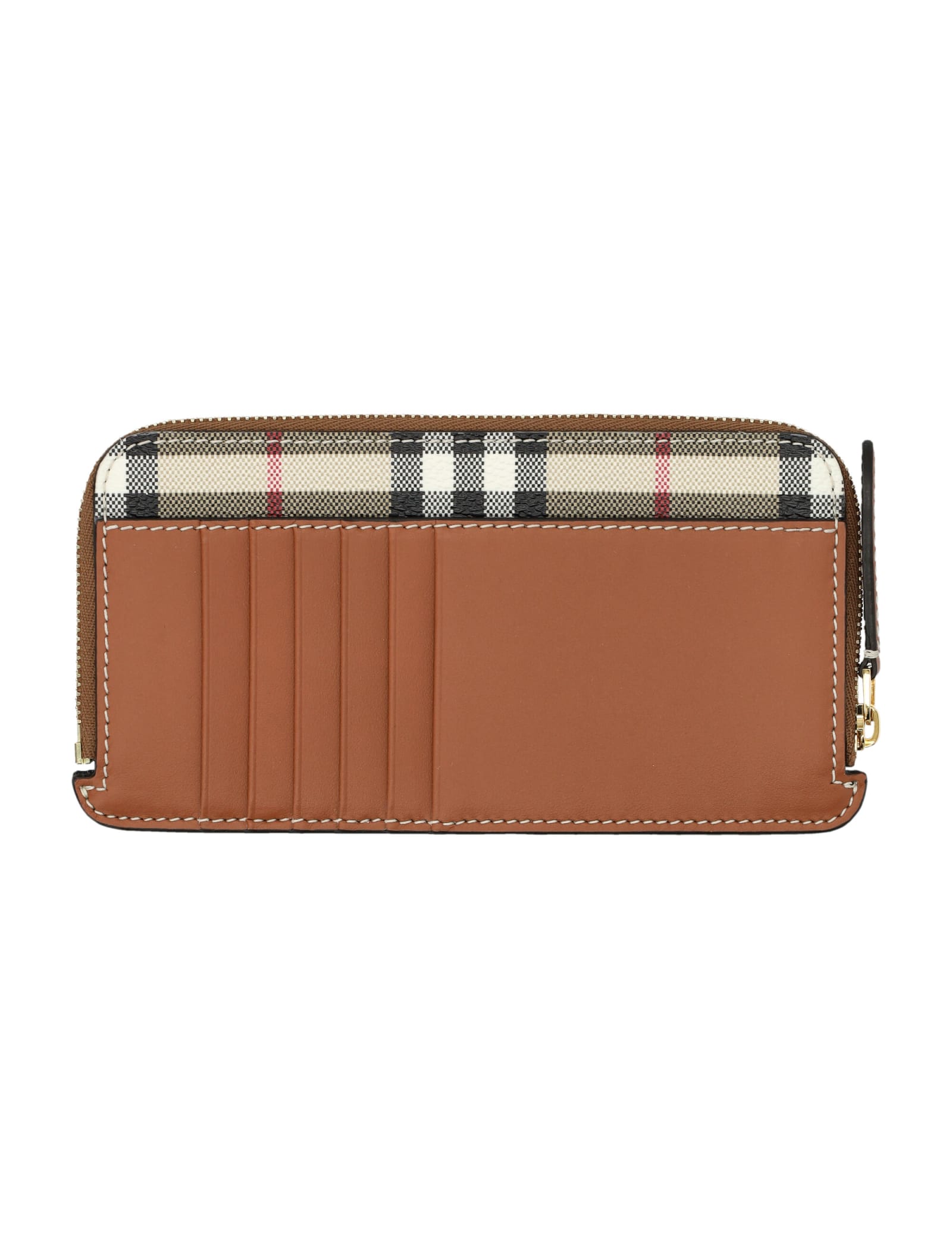Shop Burberry Long Somerset Wallet In Archive Beige Check