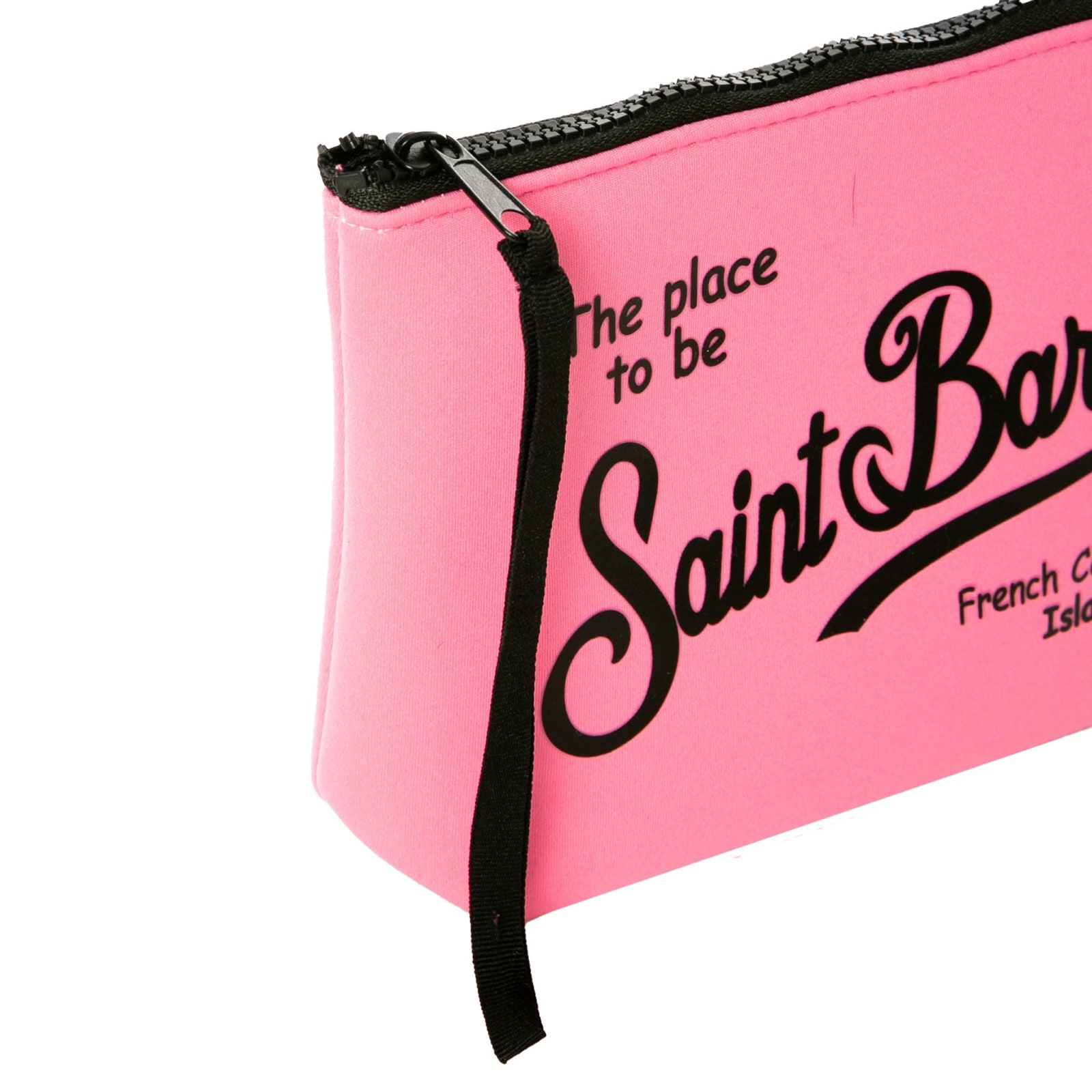 Shop Mc2 Saint Barth Aline Fluo Pink Scuba Pochette