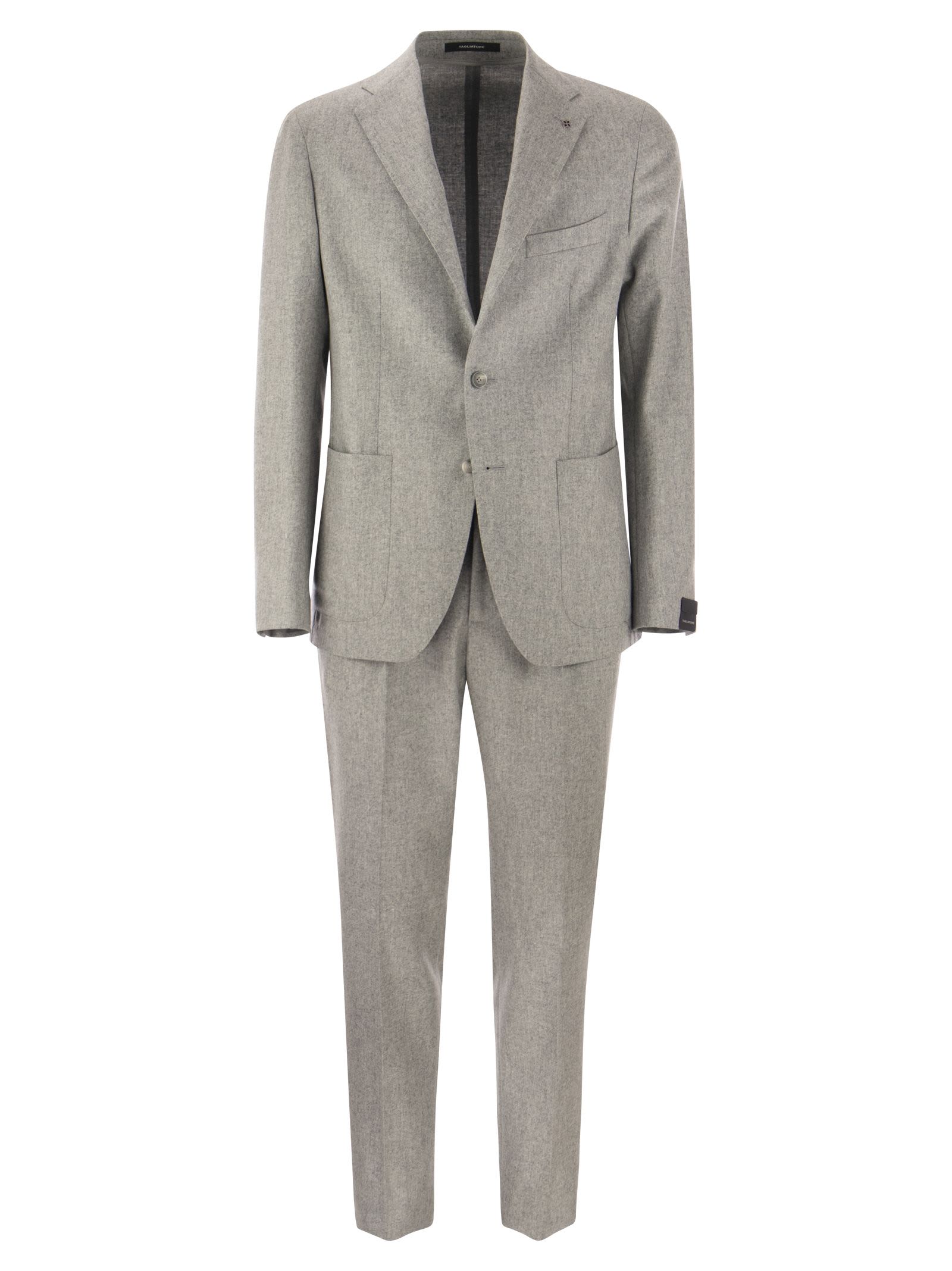 Shop Tagliatore Wool Suit In Light Grey