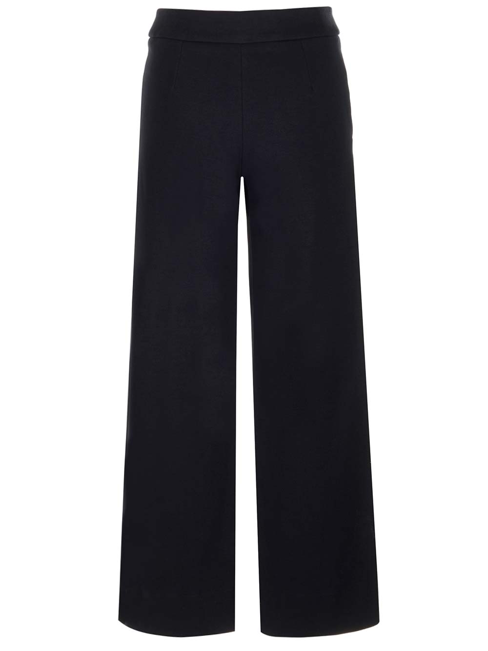 Shop Apc Wide Leg Trousers In Iak Dark Navy