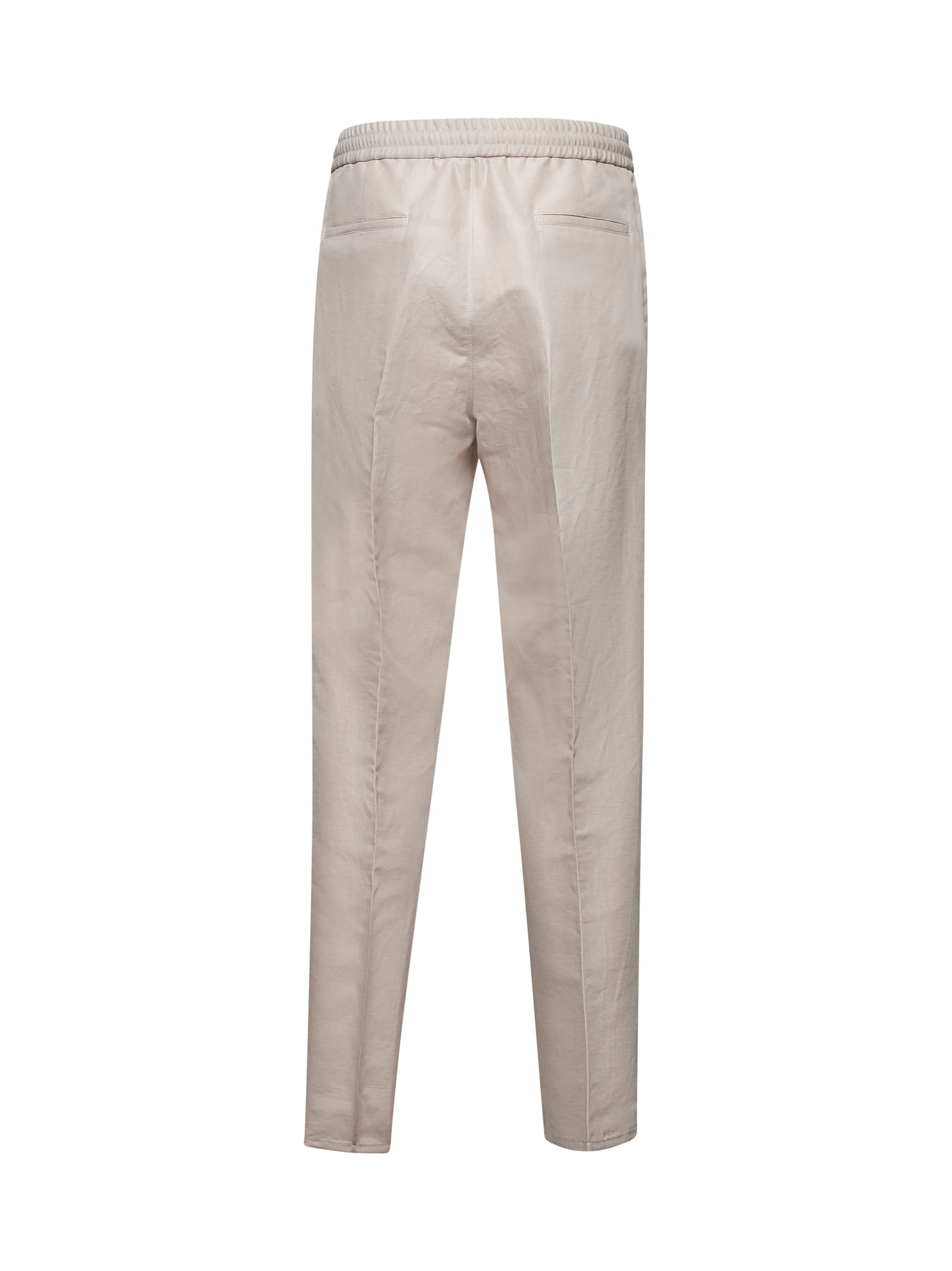 Brunello Cucinelli Drawstring Tapered Leg Trousers In Juta